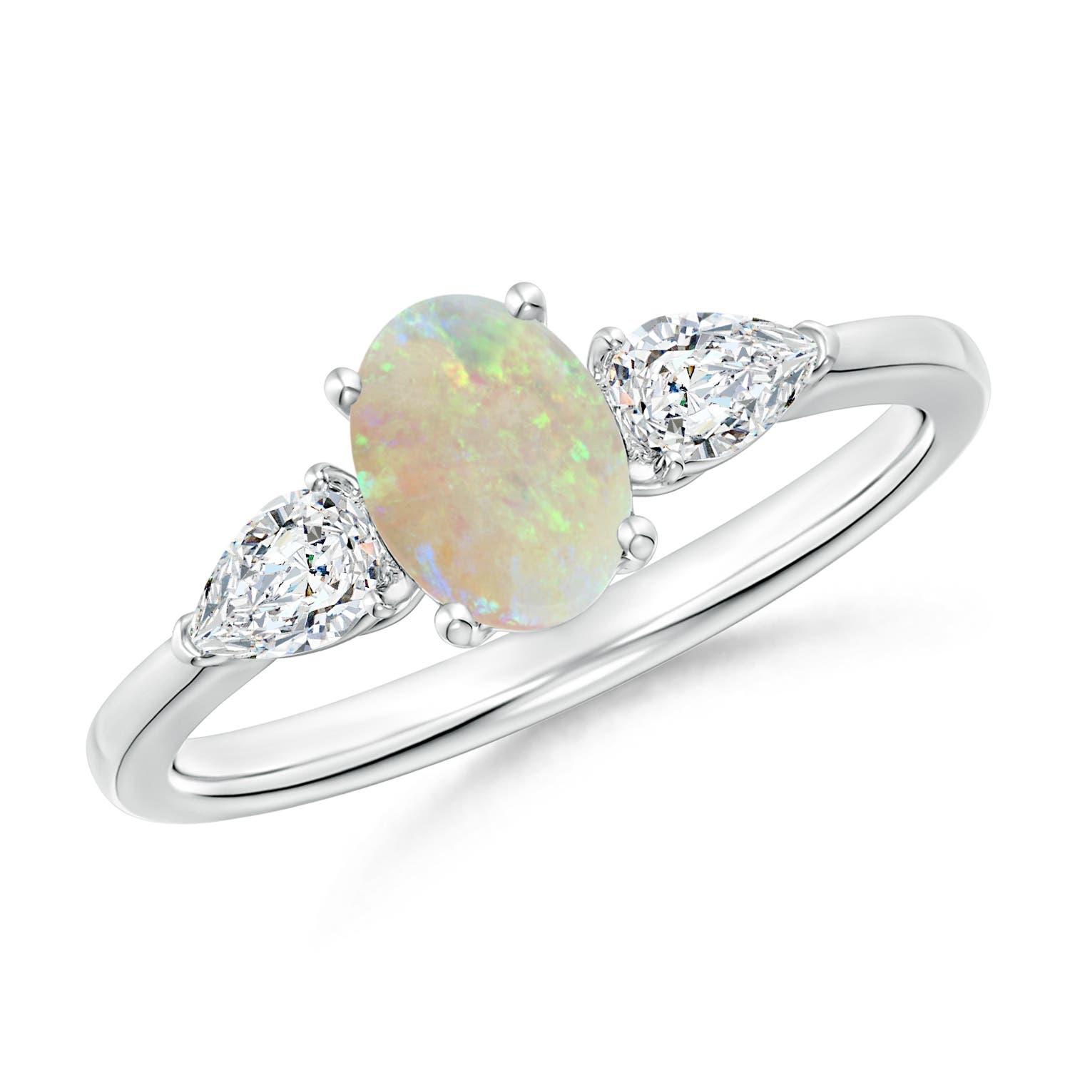 AAA - Opal / 0.85 CT / 14 KT White Gold