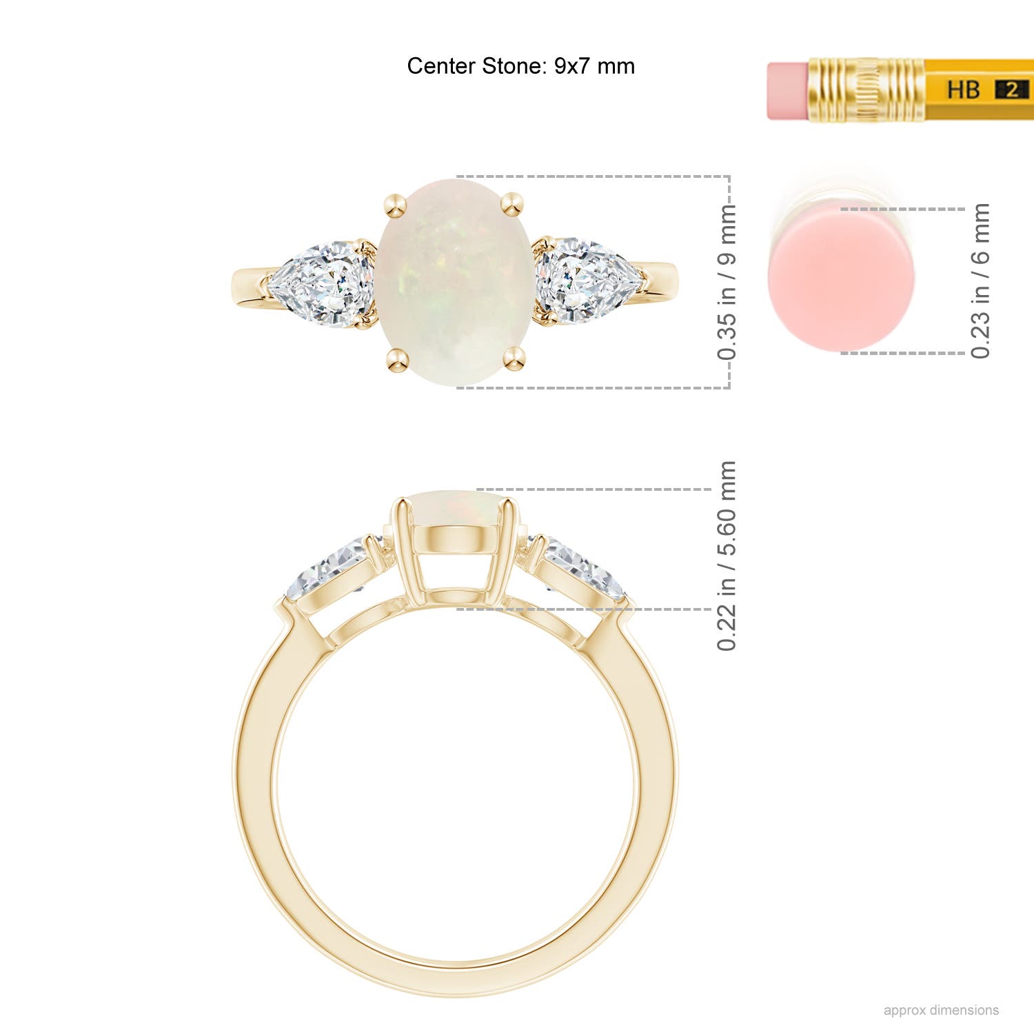 A - Opal / 1.9 CT / 14 KT Yellow Gold