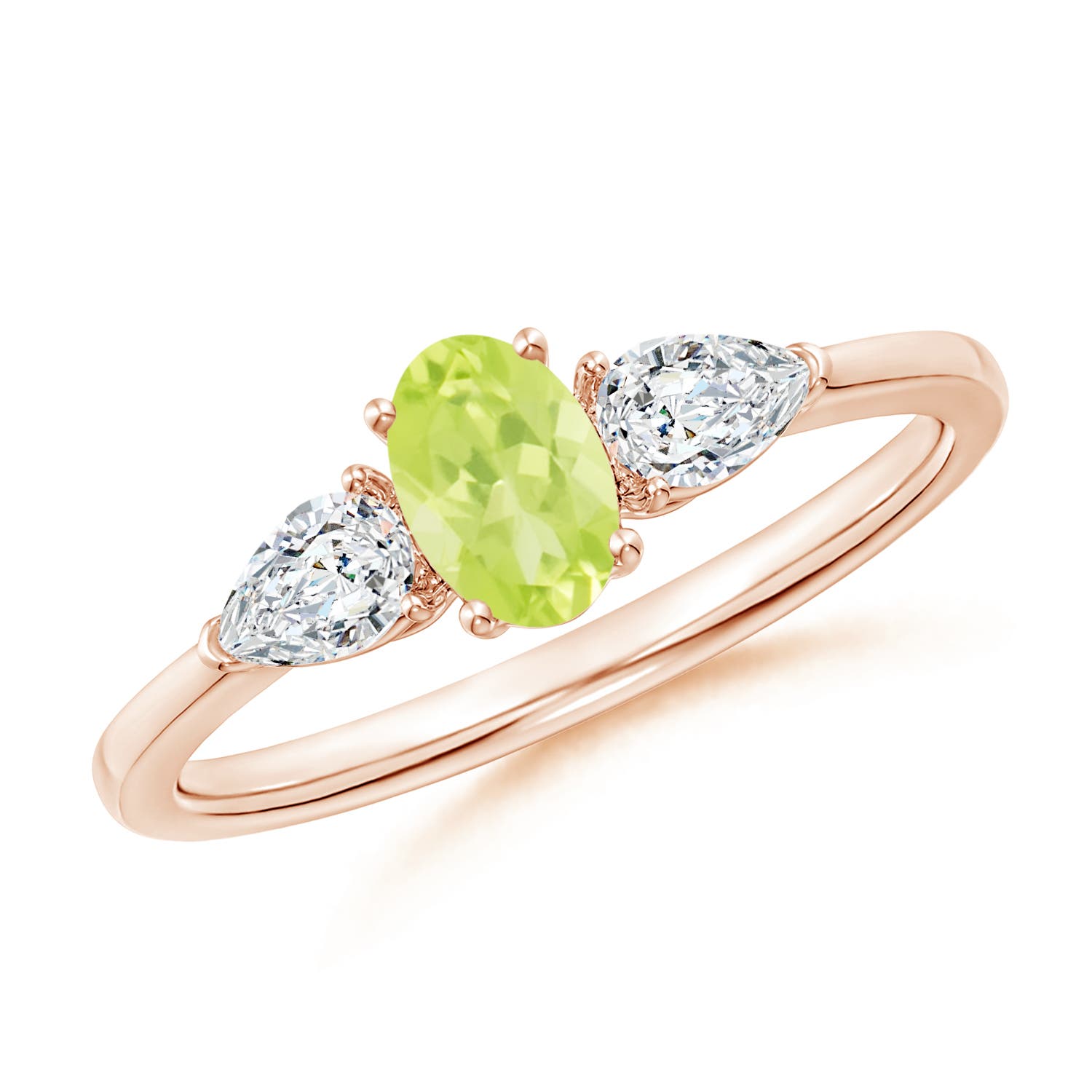 A - Peridot / 0.88 CT / 14 KT Rose Gold