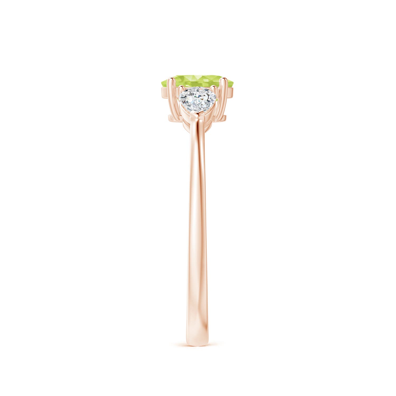 A - Peridot / 0.88 CT / 14 KT Rose Gold