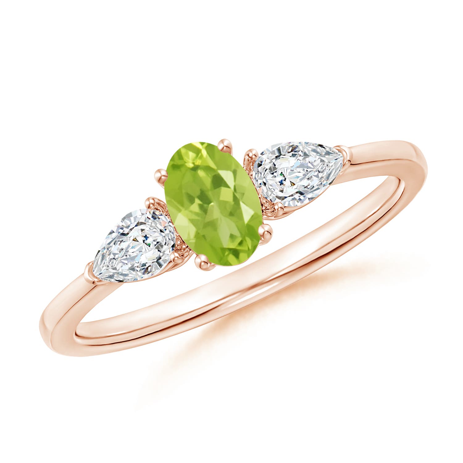 AA - Peridot / 0.88 CT / 14 KT Rose Gold