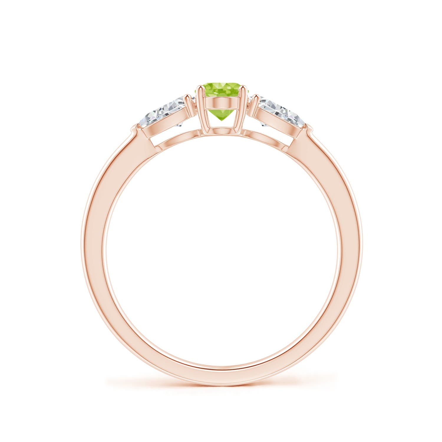 AA - Peridot / 0.88 CT / 14 KT Rose Gold