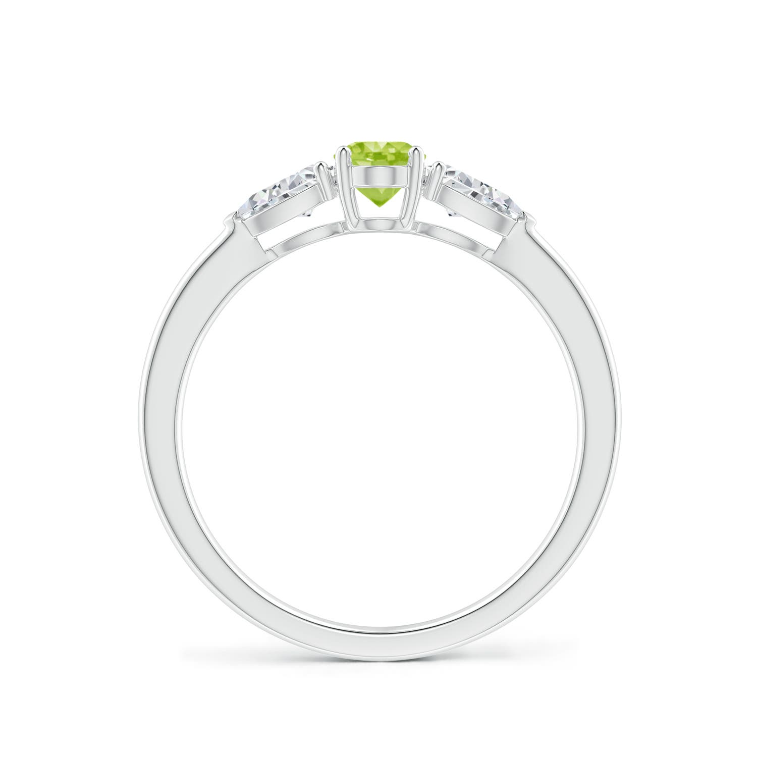 AA - Peridot / 0.88 CT / 14 KT White Gold