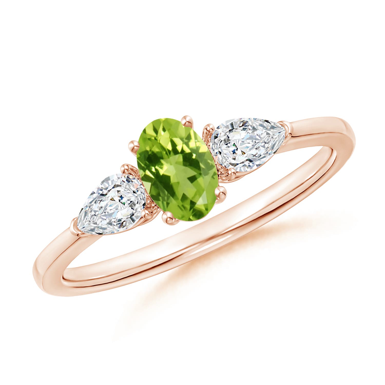 AAA - Peridot / 0.88 CT / 14 KT Rose Gold