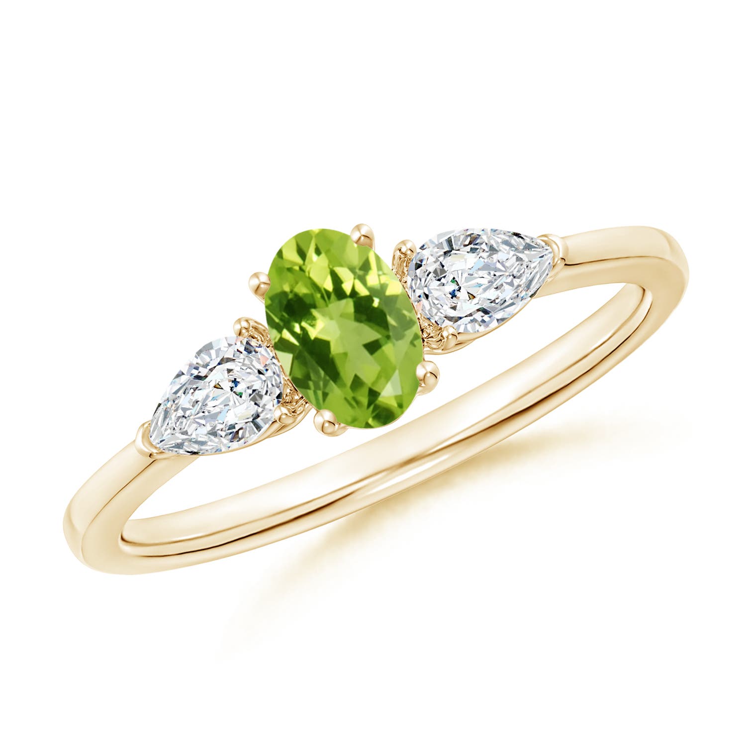 AAA - Peridot / 0.88 CT / 14 KT Yellow Gold