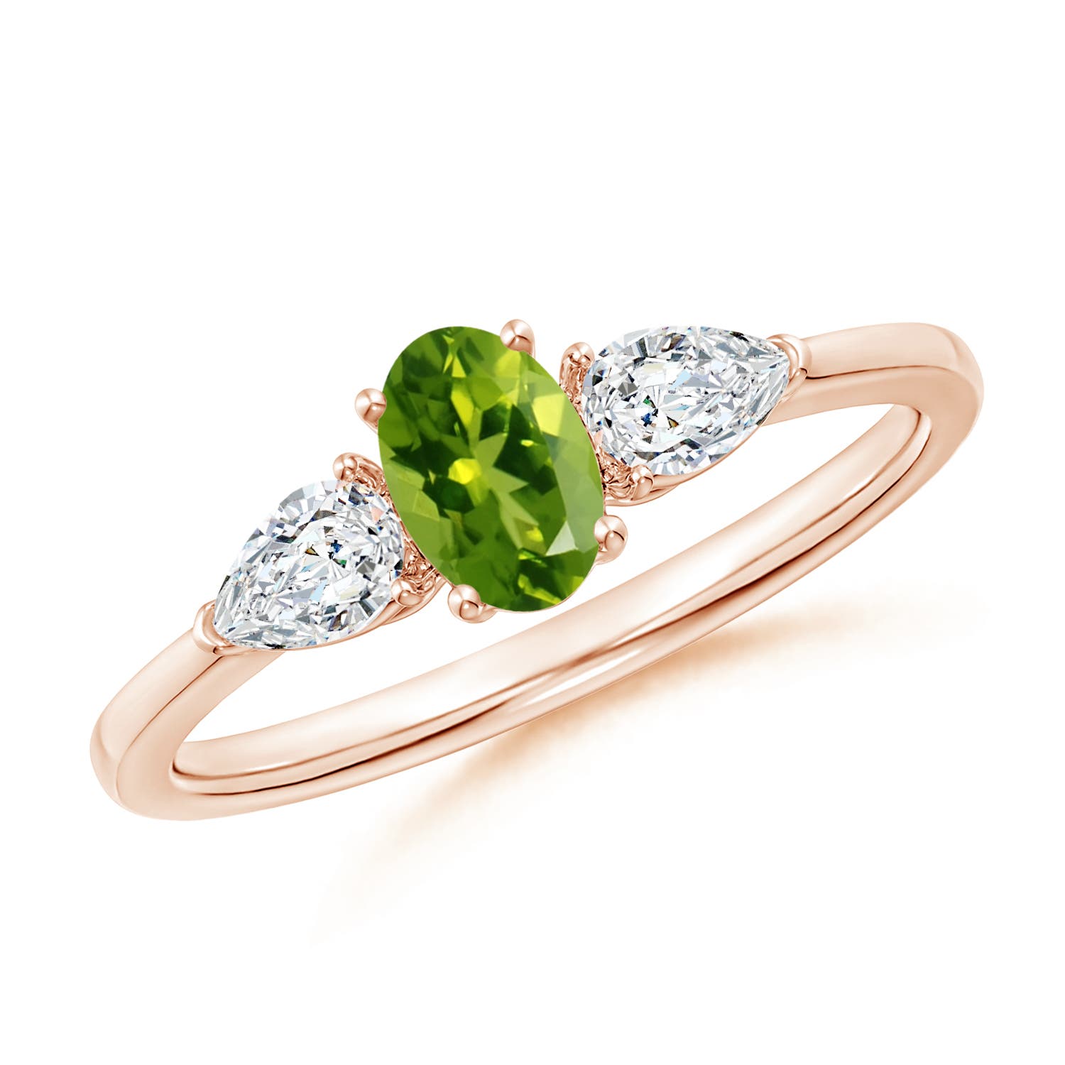 AAAA - Peridot / 0.88 CT / 14 KT Rose Gold