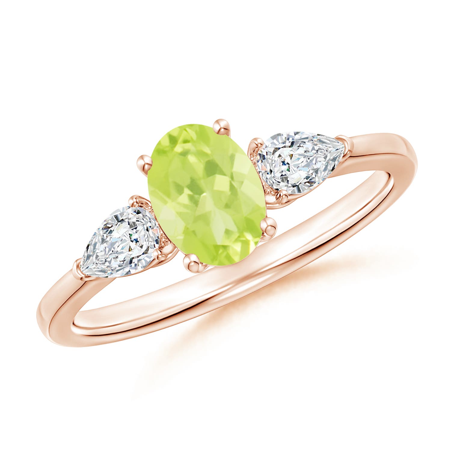 A - Peridot / 1.25 CT / 14 KT Rose Gold