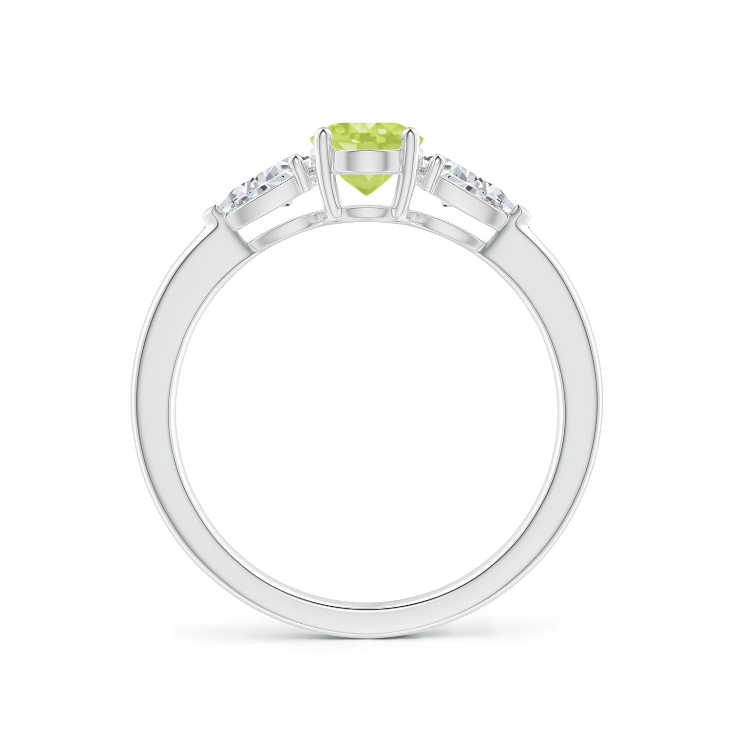 A - Peridot / 1.25 CT / 14 KT White Gold