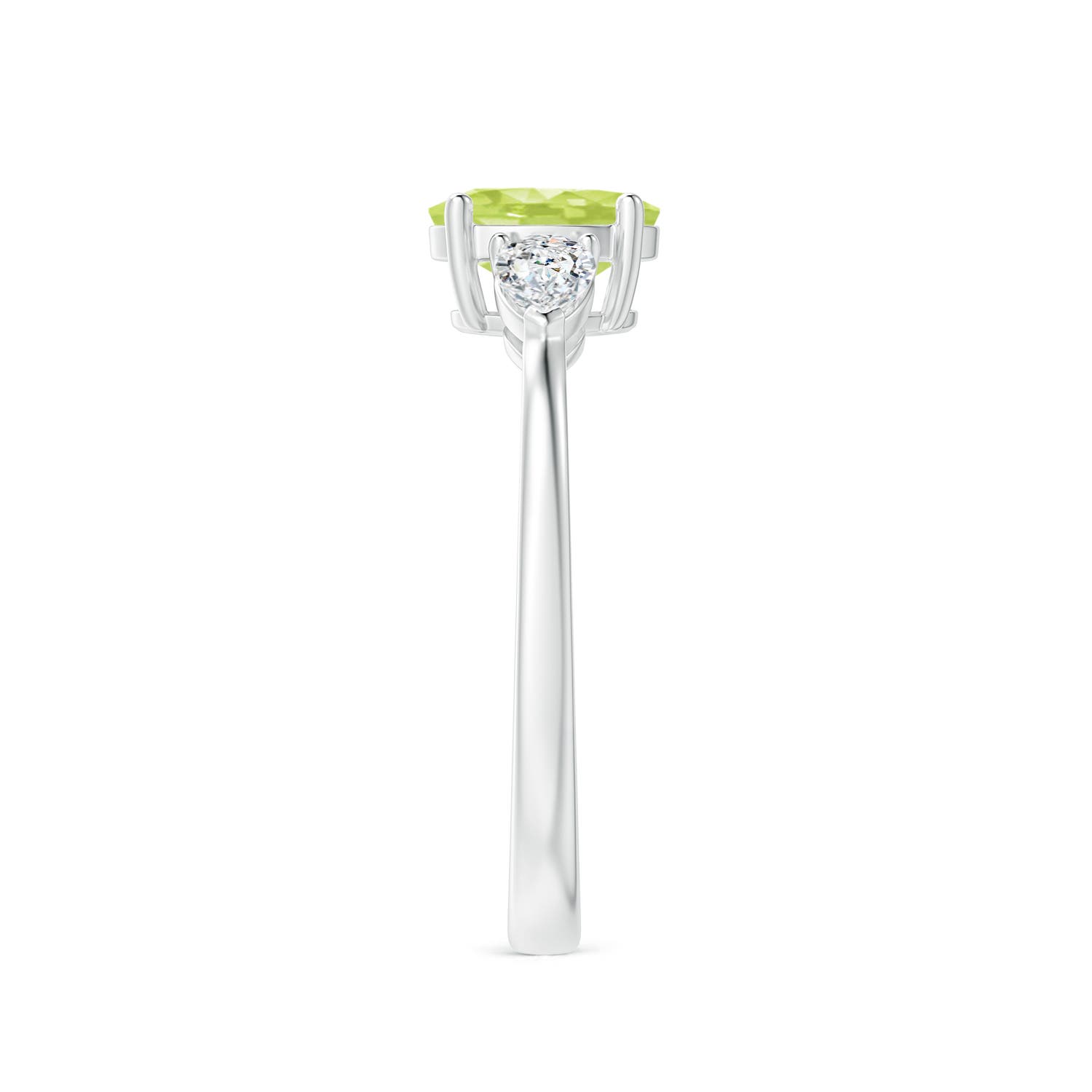 A - Peridot / 1.25 CT / 14 KT White Gold