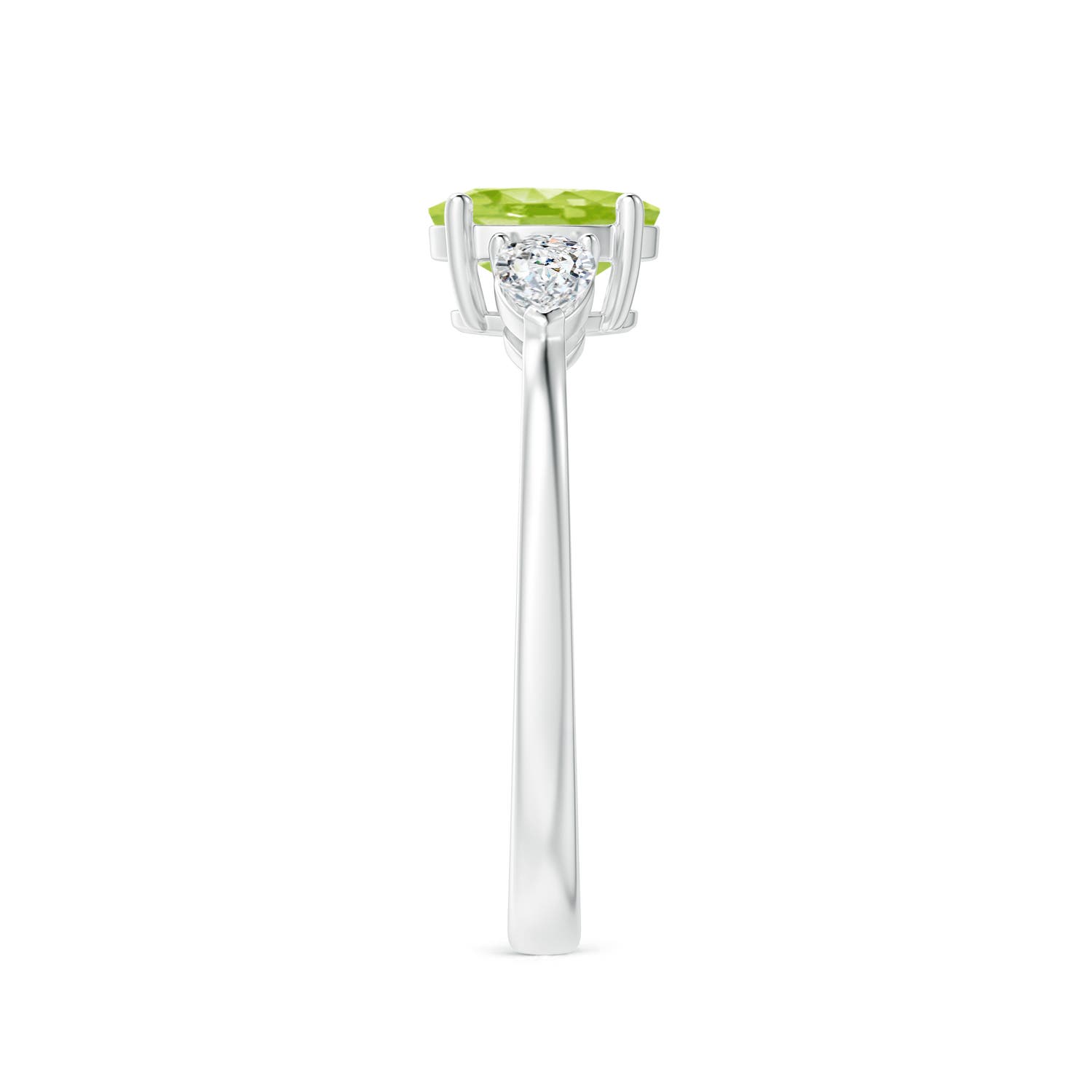 AA - Peridot / 1.25 CT / 14 KT White Gold