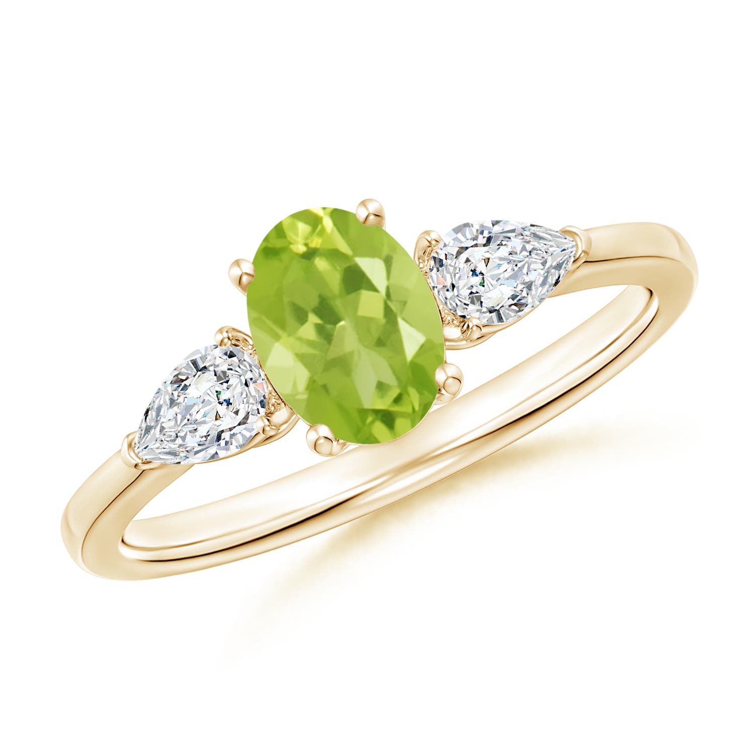 AA - Peridot / 1.25 CT / 14 KT Yellow Gold