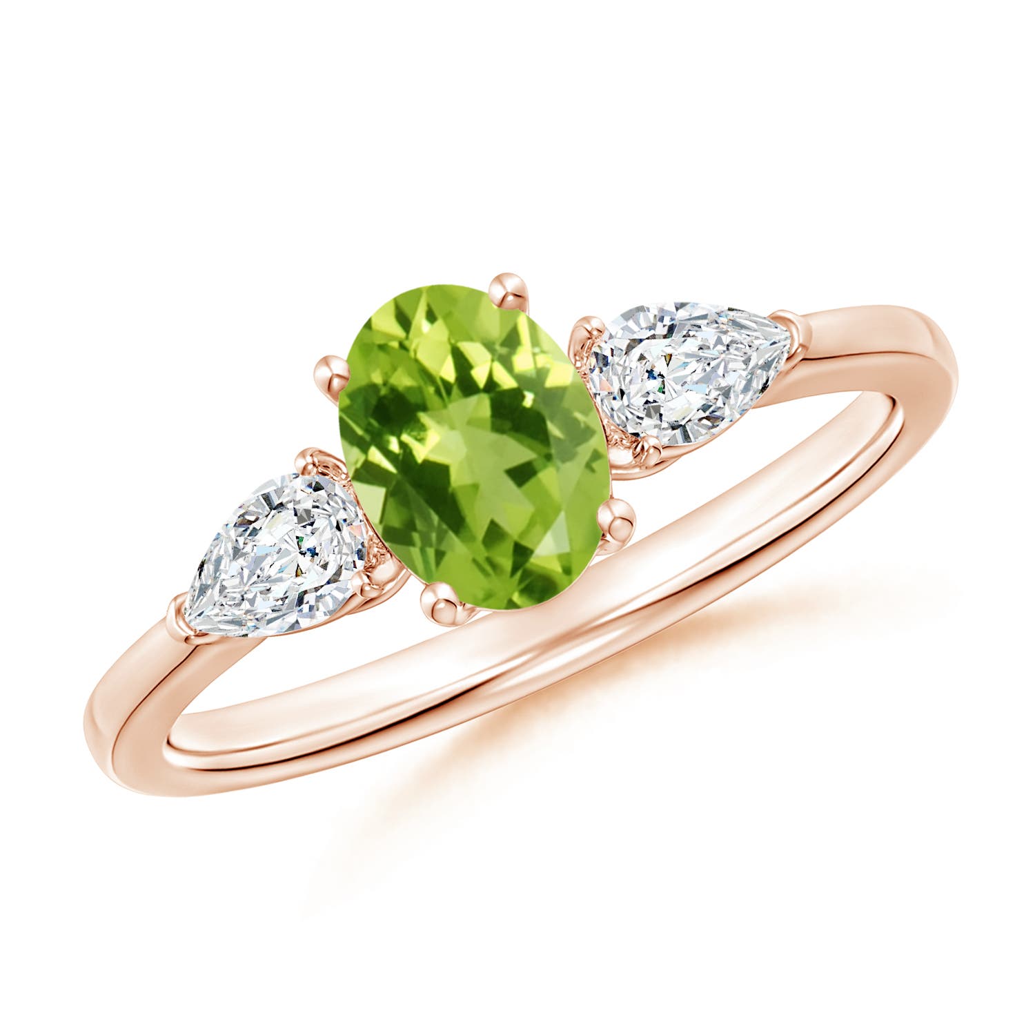 AAA - Peridot / 1.25 CT / 14 KT Rose Gold