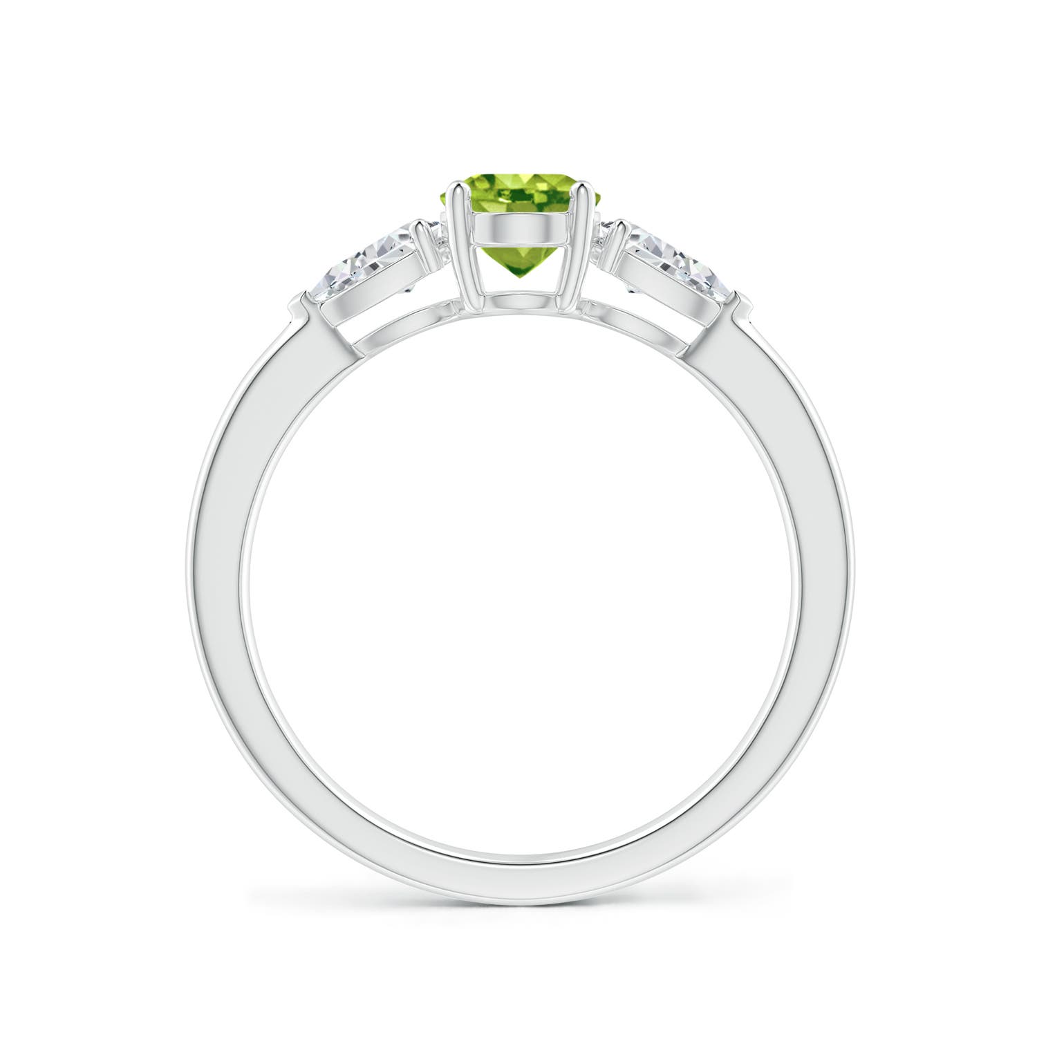 AAA - Peridot / 1.25 CT / 14 KT White Gold