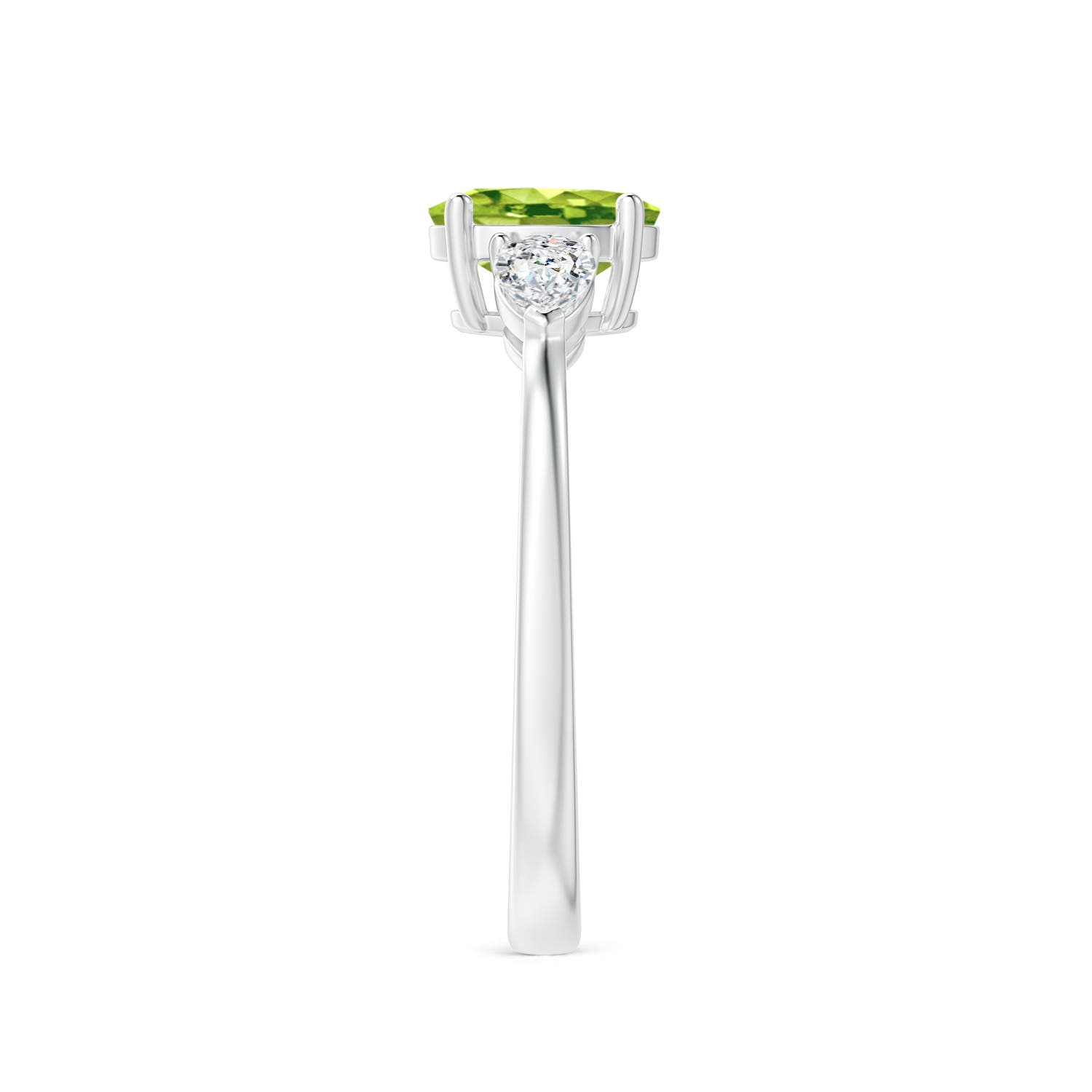 AAA - Peridot / 1.25 CT / 14 KT White Gold