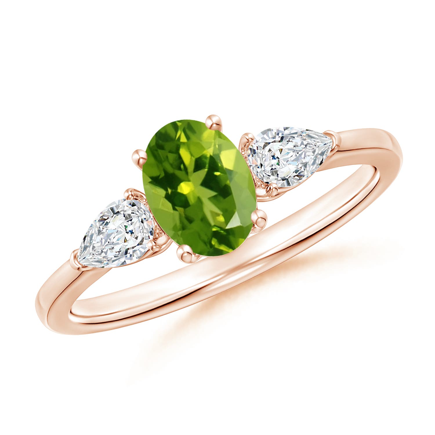 AAAA - Peridot / 1.25 CT / 14 KT Rose Gold