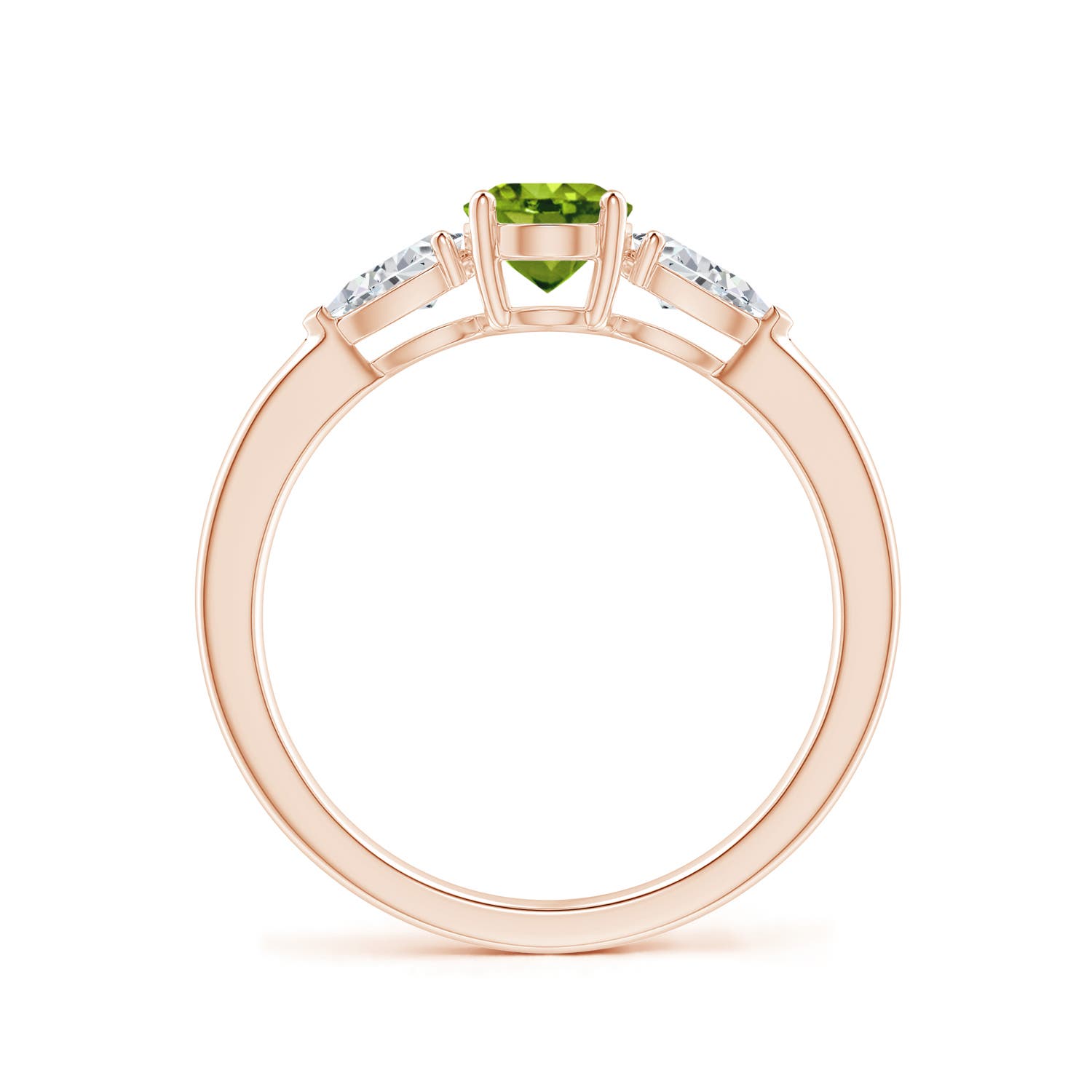 AAAA - Peridot / 1.25 CT / 14 KT Rose Gold