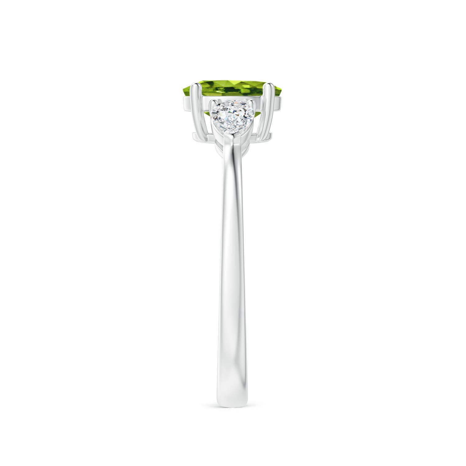 AAAA - Peridot / 1.25 CT / 14 KT White Gold