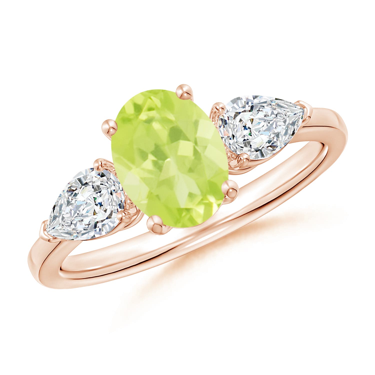 A - Peridot / 2.15 CT / 14 KT Rose Gold