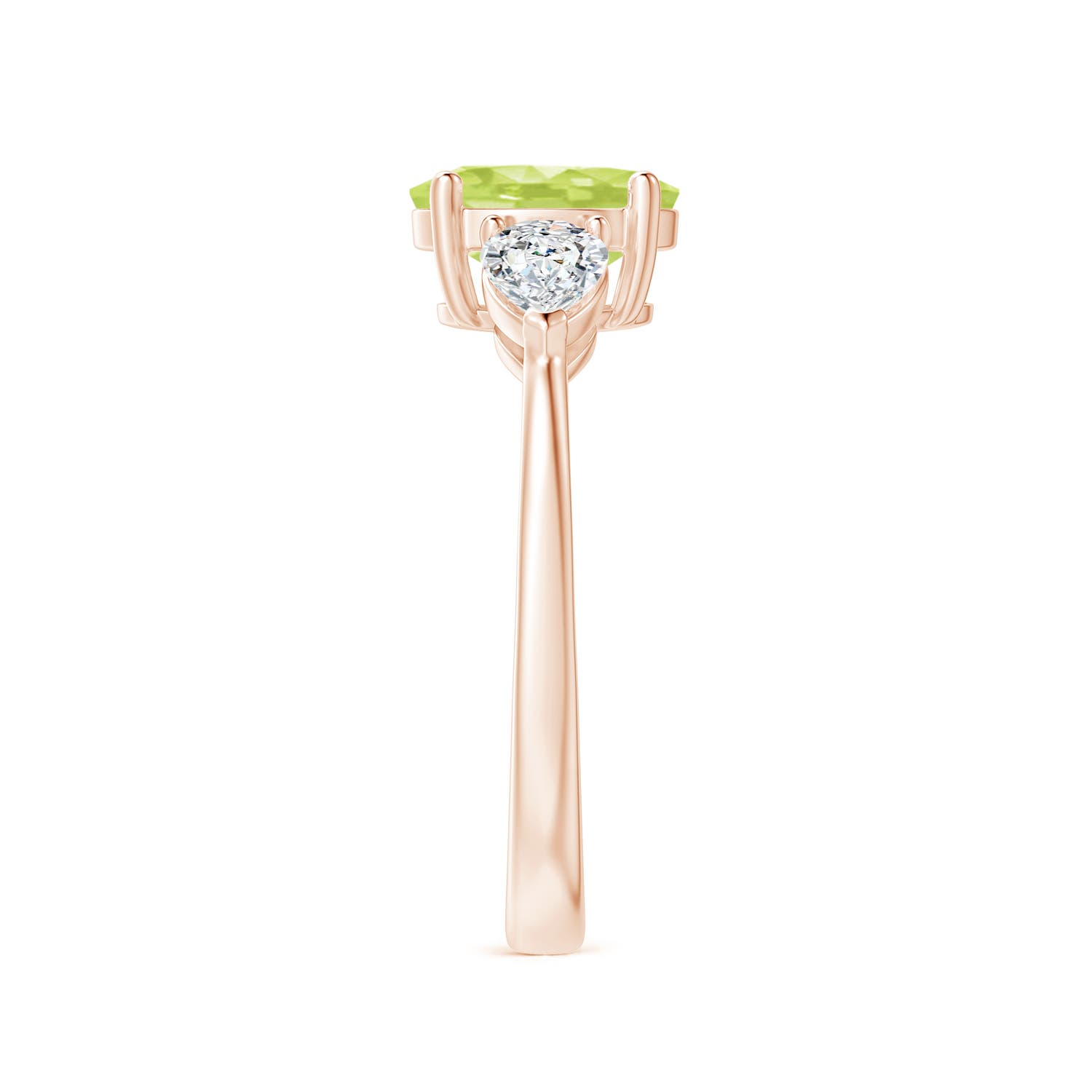 A - Peridot / 2.15 CT / 14 KT Rose Gold