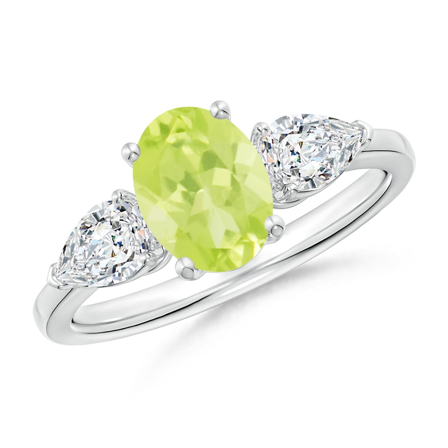 A - Peridot / 2.15 CT / 14 KT White Gold