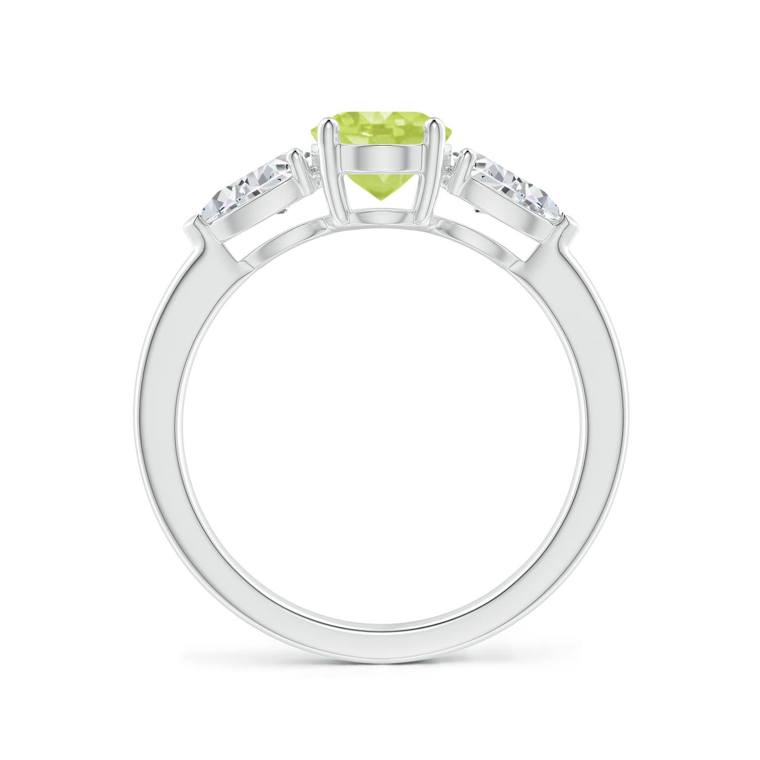 A - Peridot / 2.15 CT / 14 KT White Gold