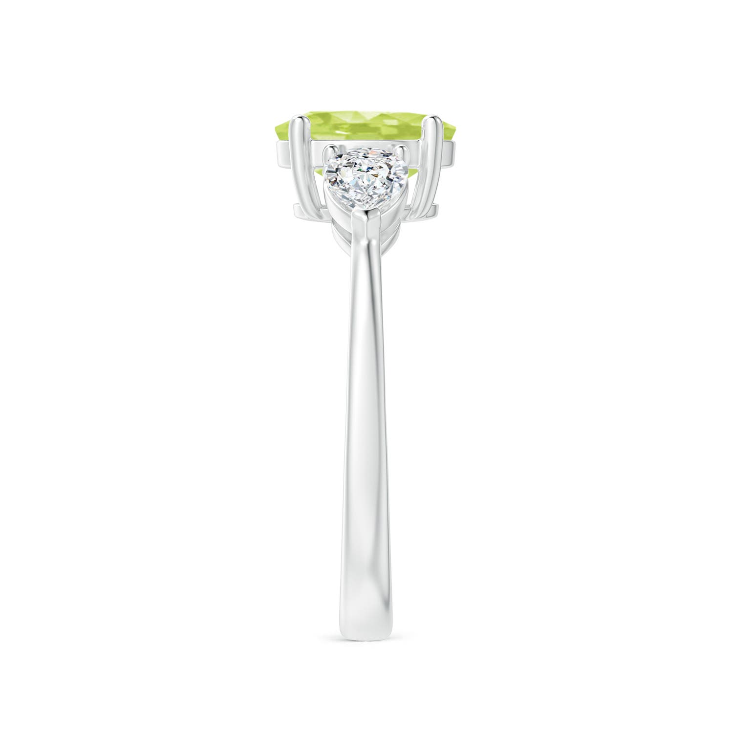 A - Peridot / 2.15 CT / 14 KT White Gold