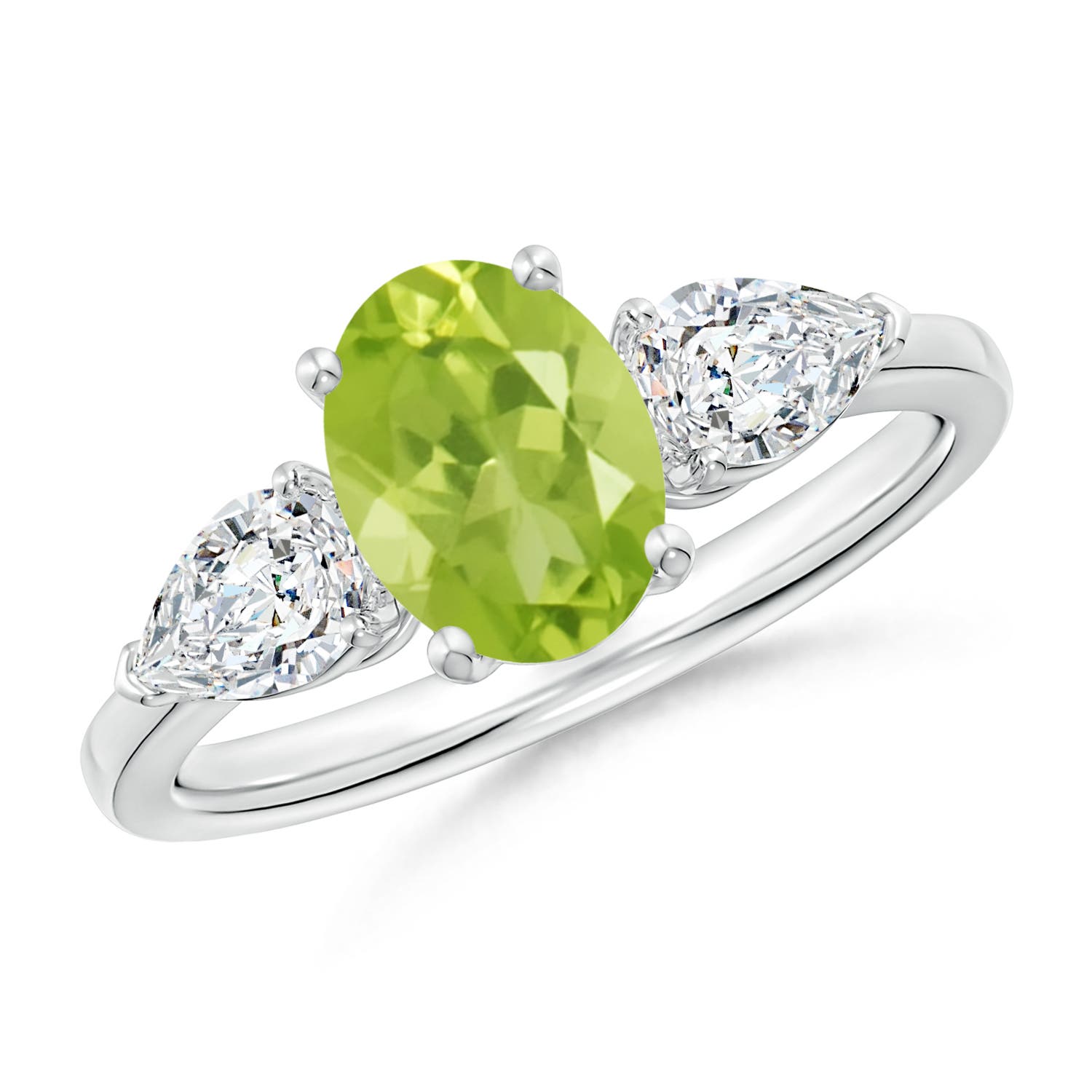 AA - Peridot / 2.15 CT / 14 KT White Gold