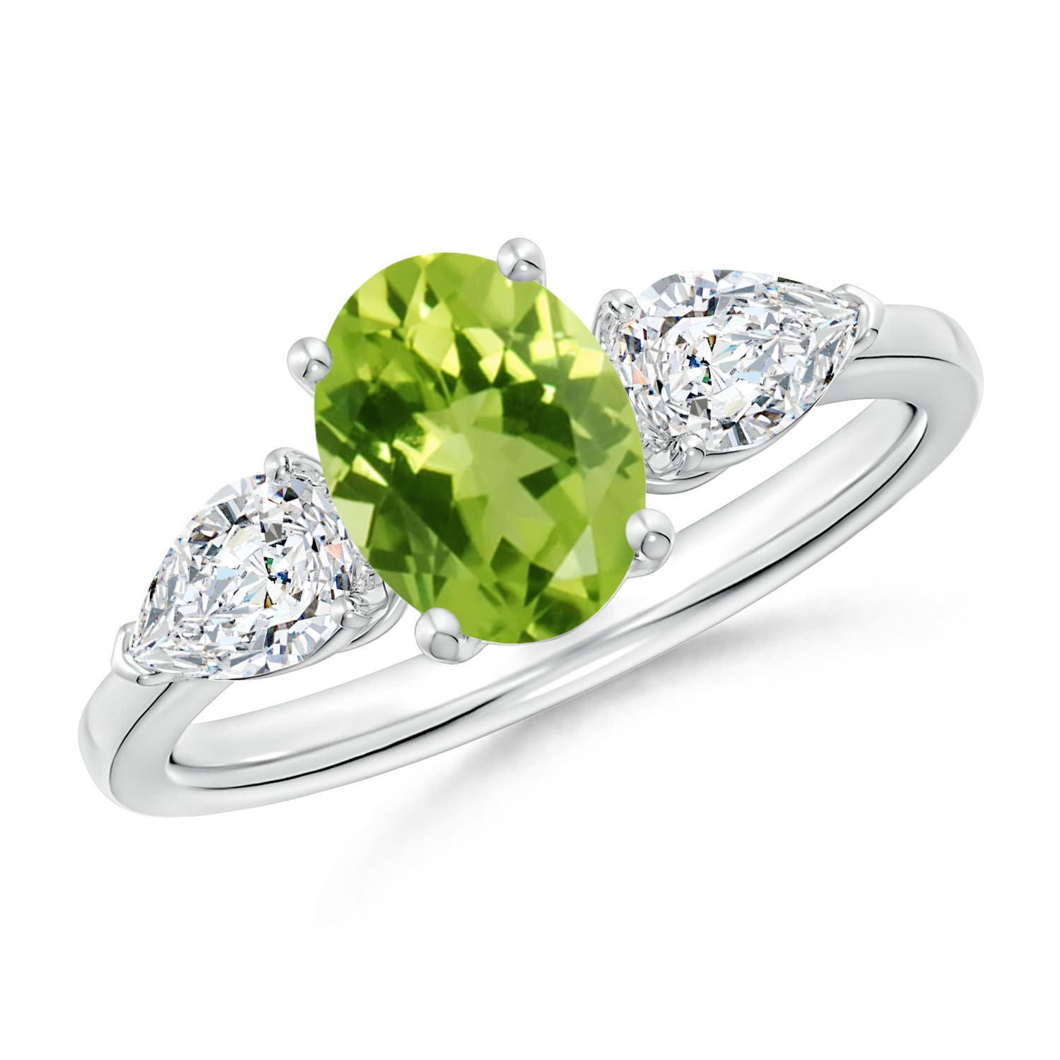 AAA - Peridot / 2.15 CT / 14 KT White Gold