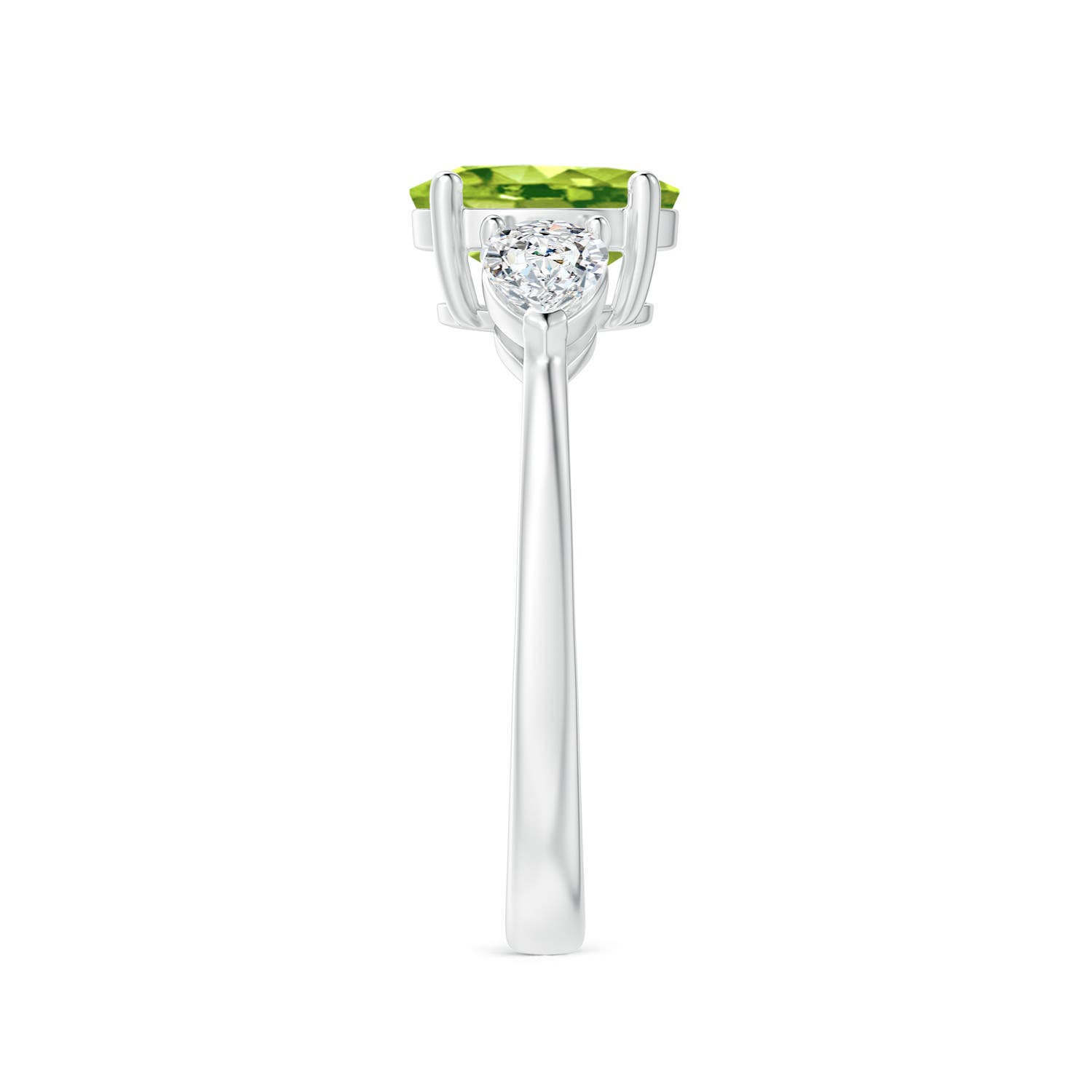 AAA - Peridot / 2.15 CT / 14 KT White Gold