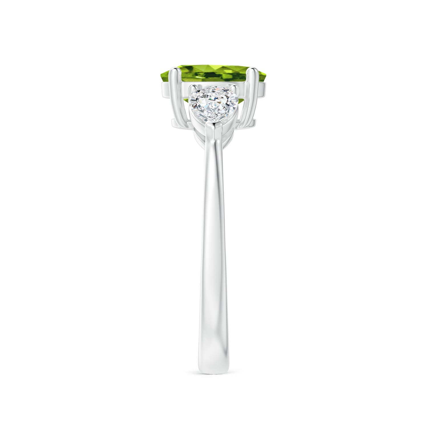 AAAA - Peridot / 2.15 CT / 14 KT White Gold