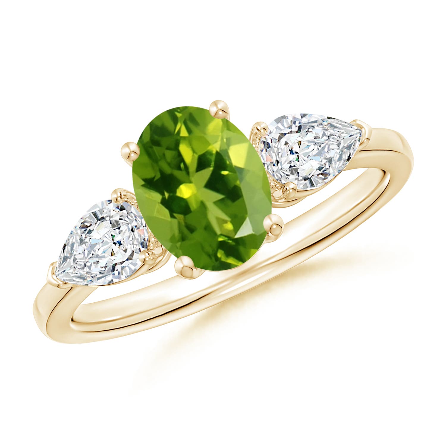 AAAA - Peridot / 2.15 CT / 14 KT Yellow Gold