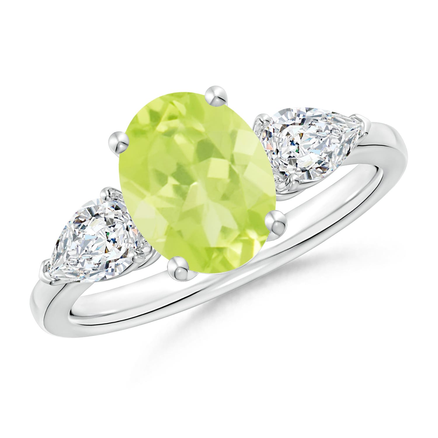 A - Peridot / 2.7 CT / 14 KT White Gold