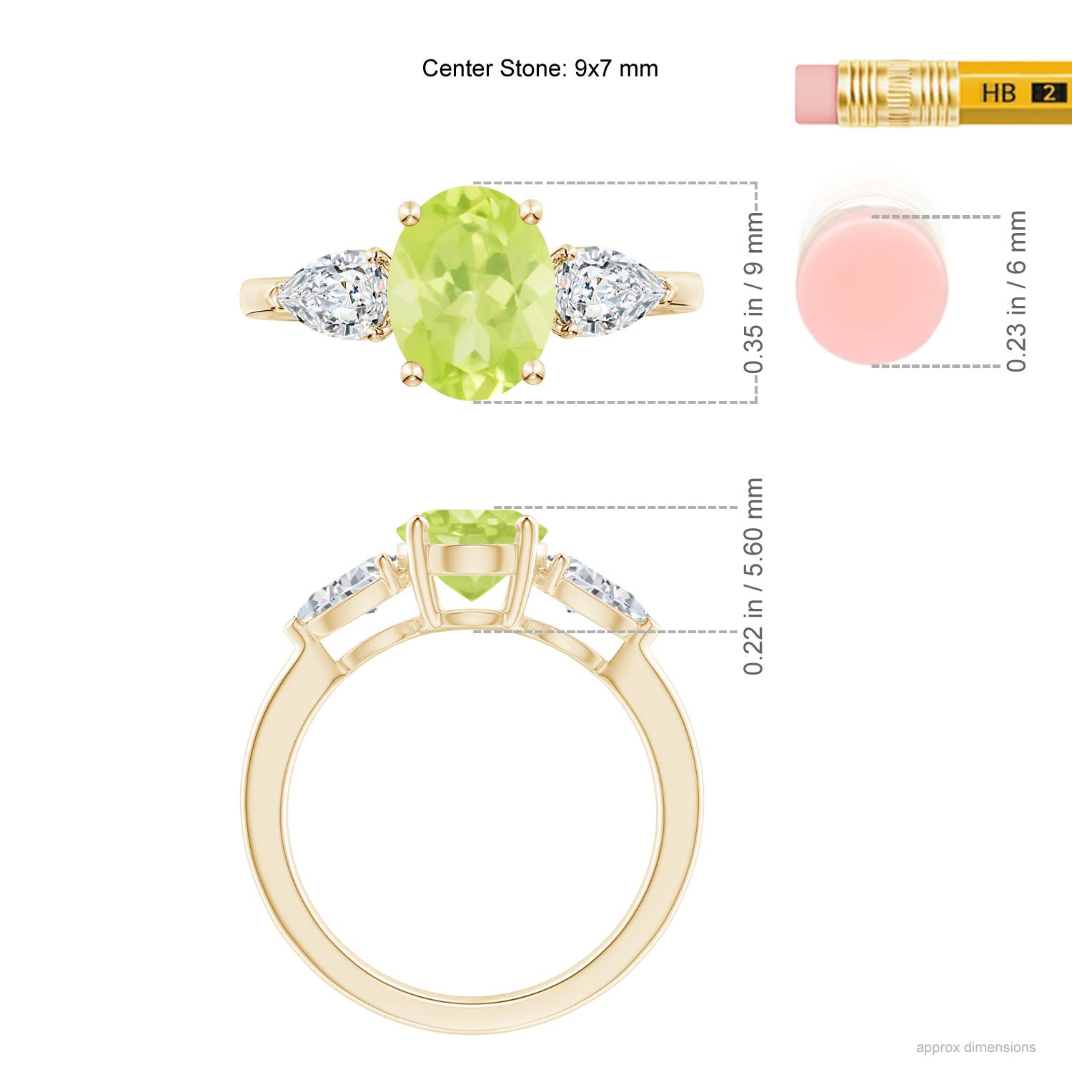 A - Peridot / 2.7 CT / 14 KT Yellow Gold