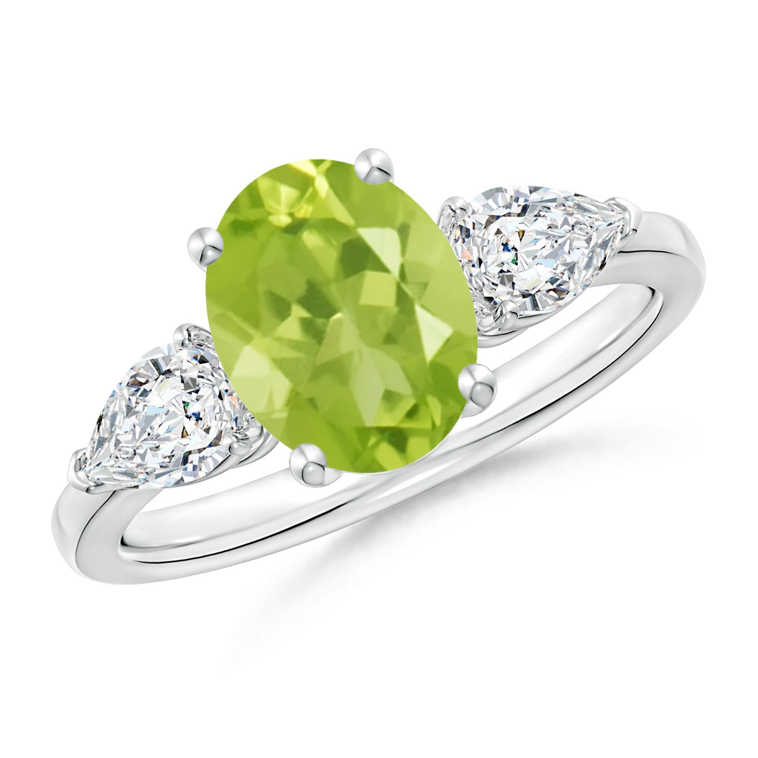 AA - Peridot / 2.7 CT / 14 KT White Gold