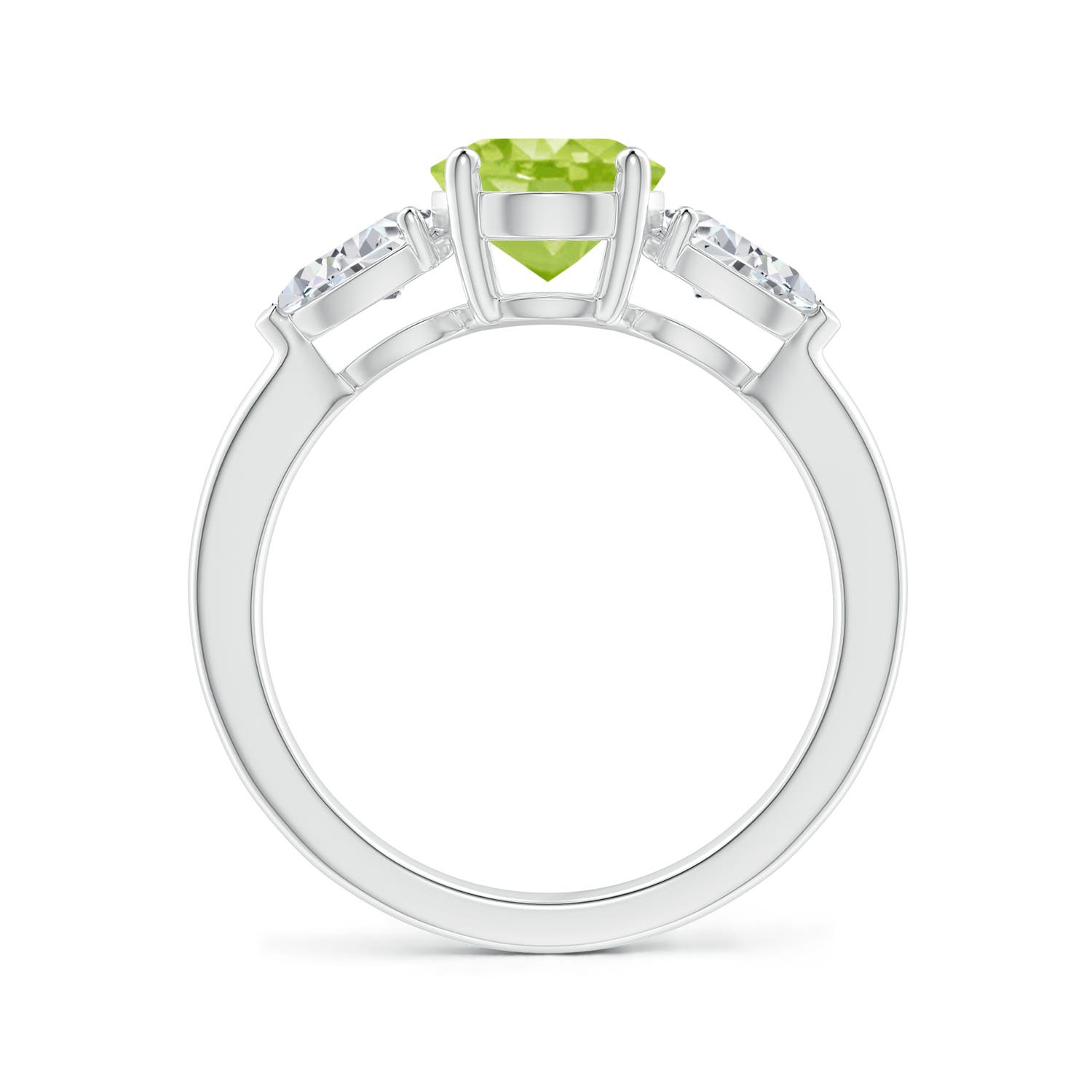 AA - Peridot / 2.7 CT / 14 KT White Gold