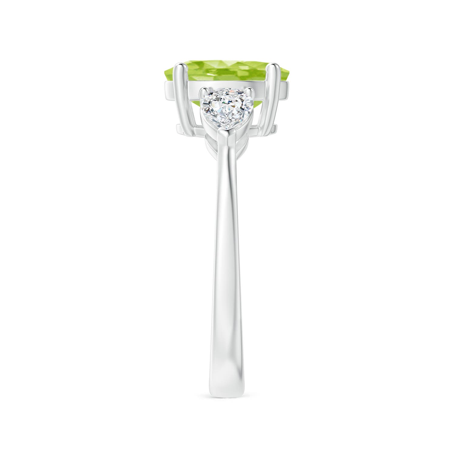 AA - Peridot / 2.7 CT / 14 KT White Gold