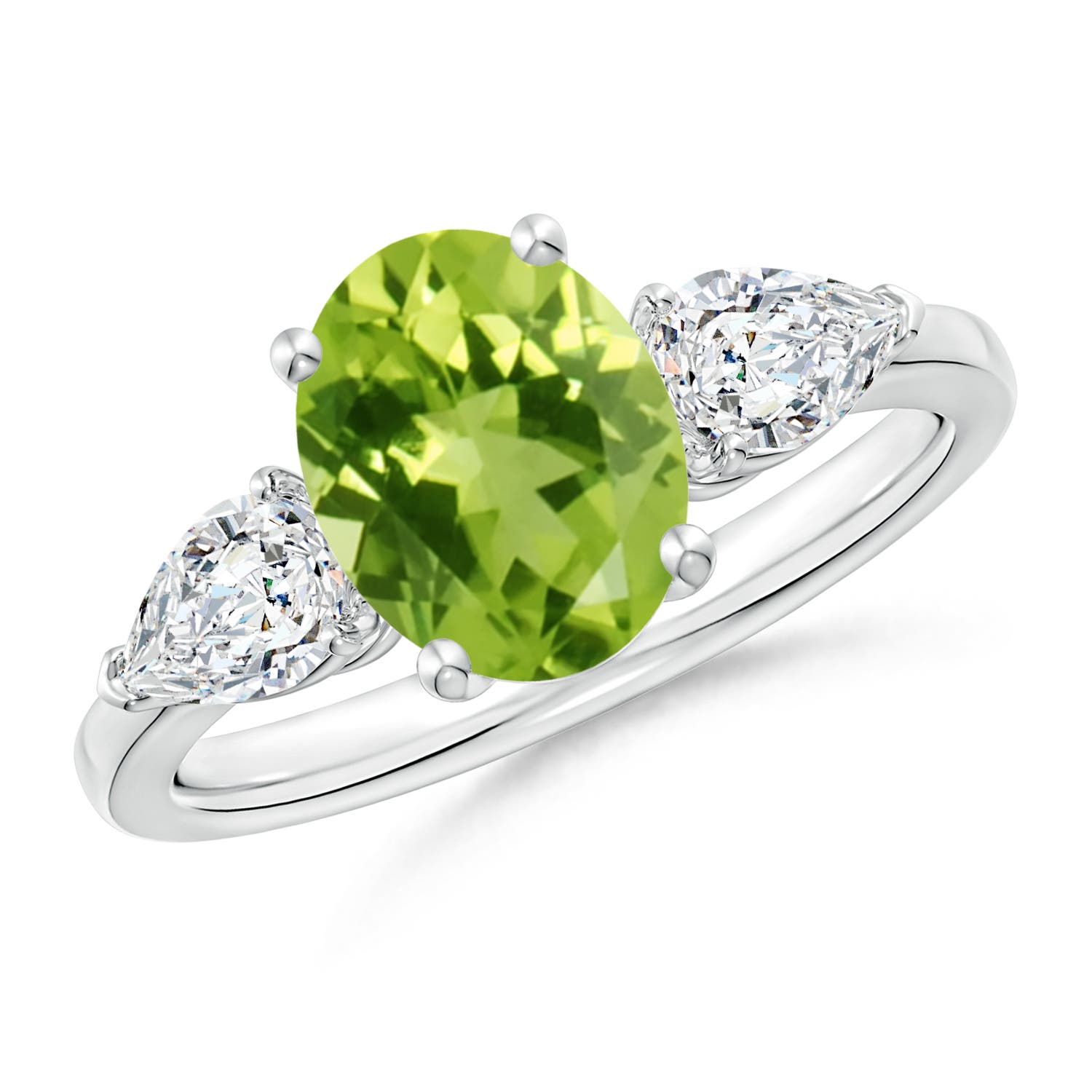 AAA - Peridot / 2.7 CT / 14 KT White Gold