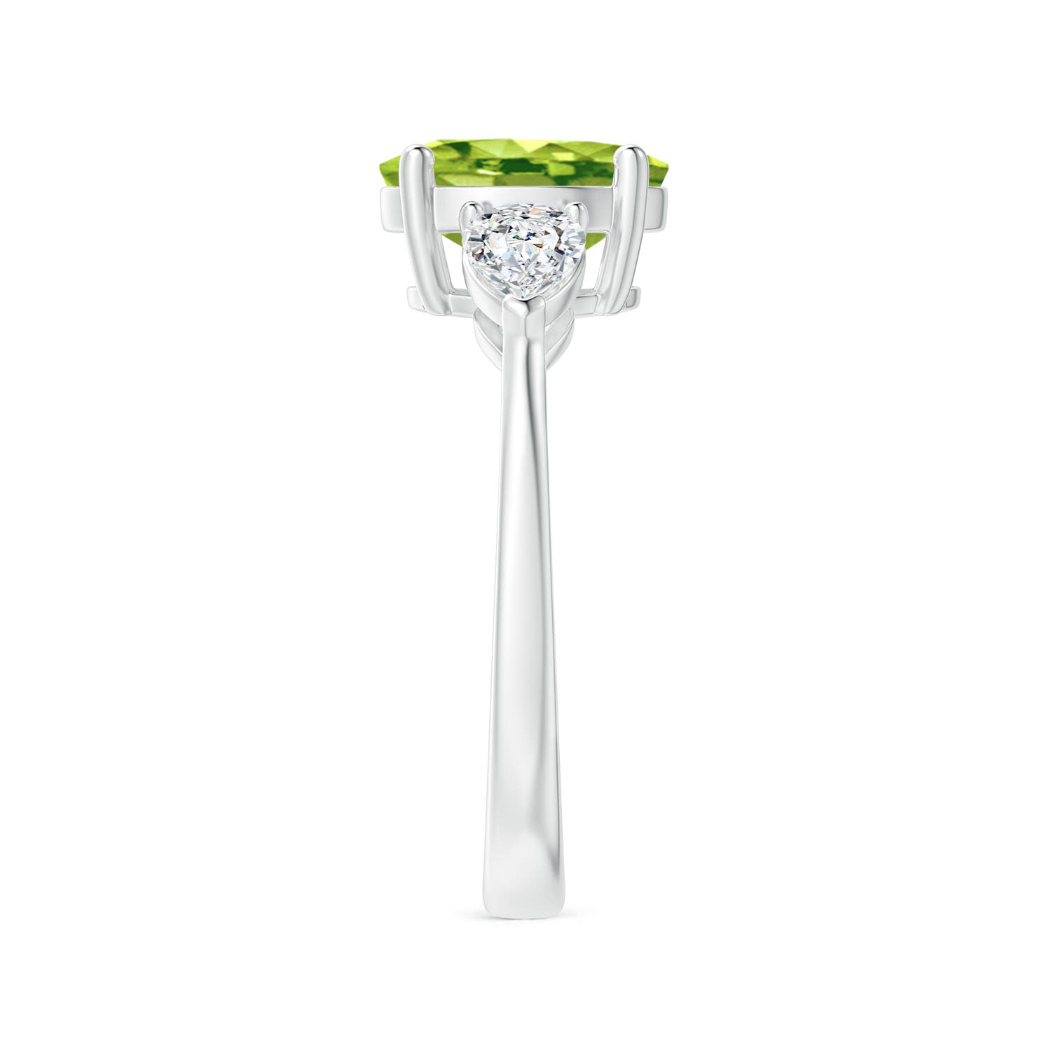 AAA - Peridot / 2.7 CT / 14 KT White Gold