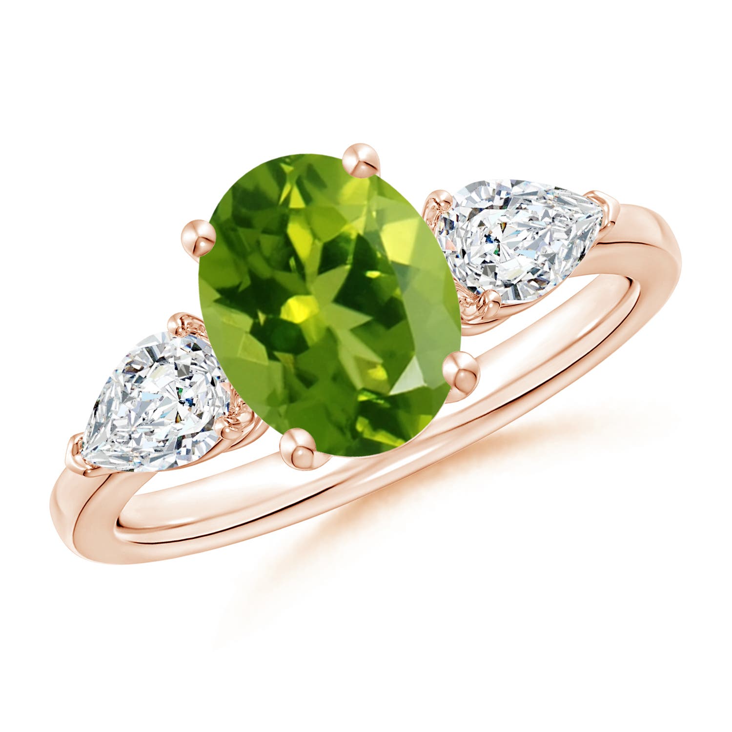 AAAA - Peridot / 2.7 CT / 14 KT Rose Gold