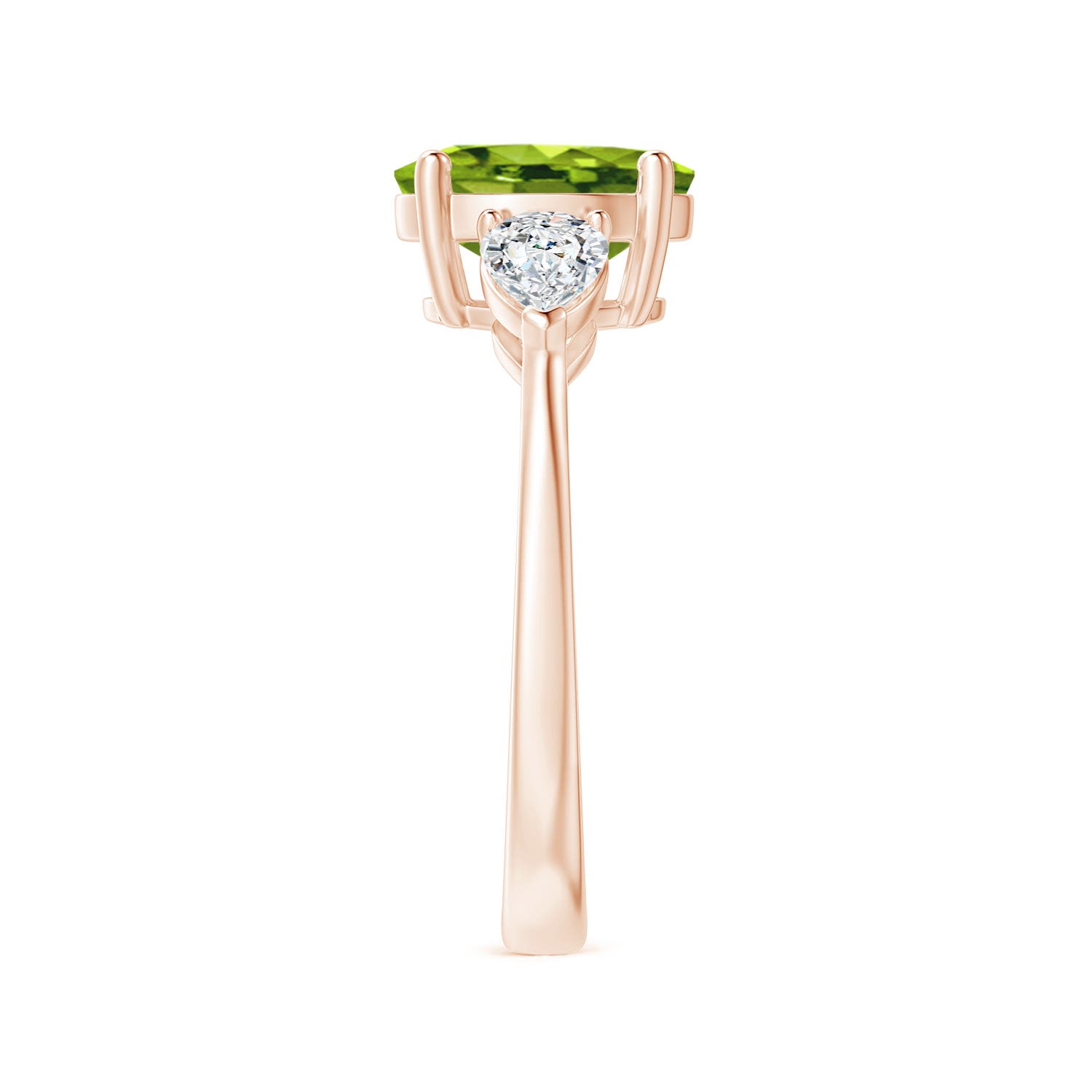 AAAA - Peridot / 2.7 CT / 14 KT Rose Gold