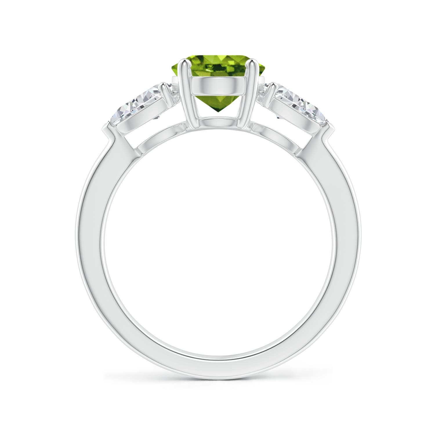 AAAA - Peridot / 2.7 CT / 14 KT White Gold