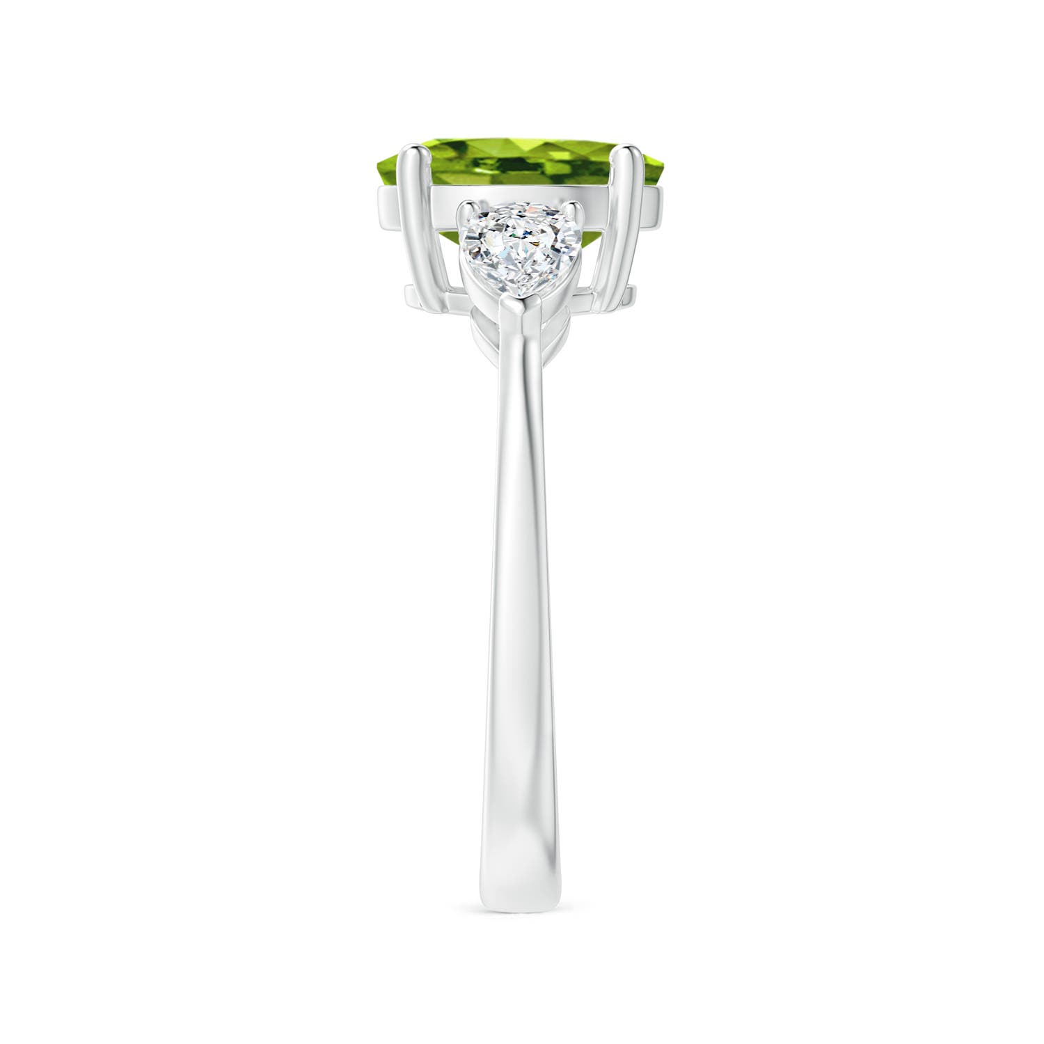 AAAA - Peridot / 2.7 CT / 14 KT White Gold