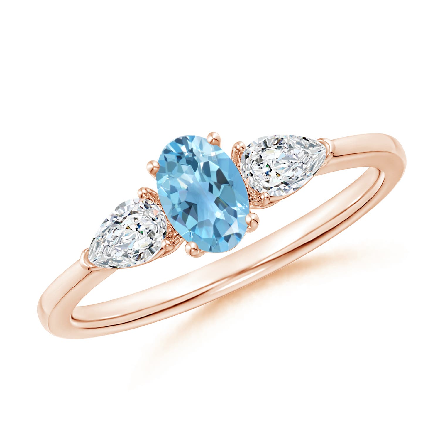 A - Swiss Blue Topaz / 0.94 CT / 14 KT Rose Gold