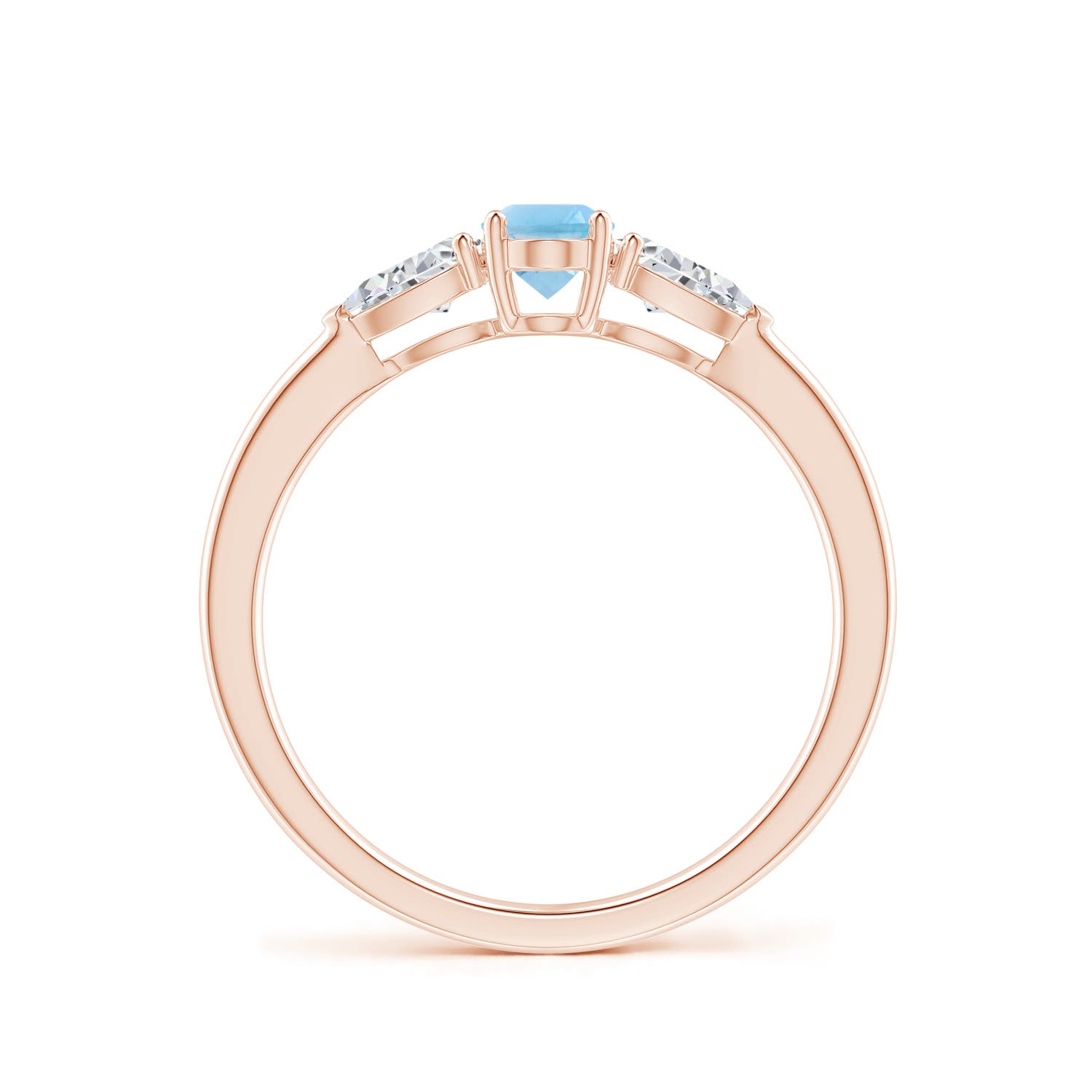 A - Swiss Blue Topaz / 0.94 CT / 14 KT Rose Gold