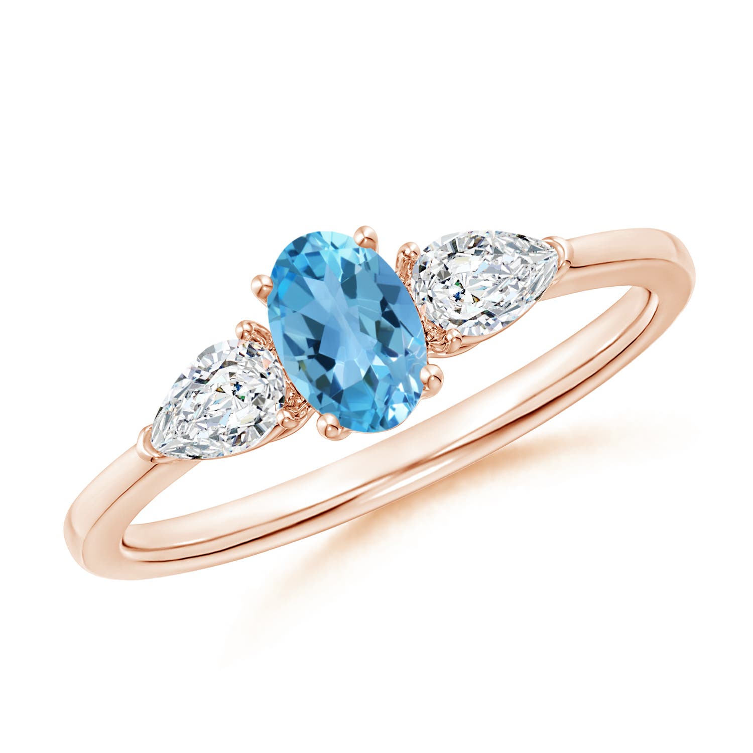 AA - Swiss Blue Topaz / 0.94 CT / 14 KT Rose Gold