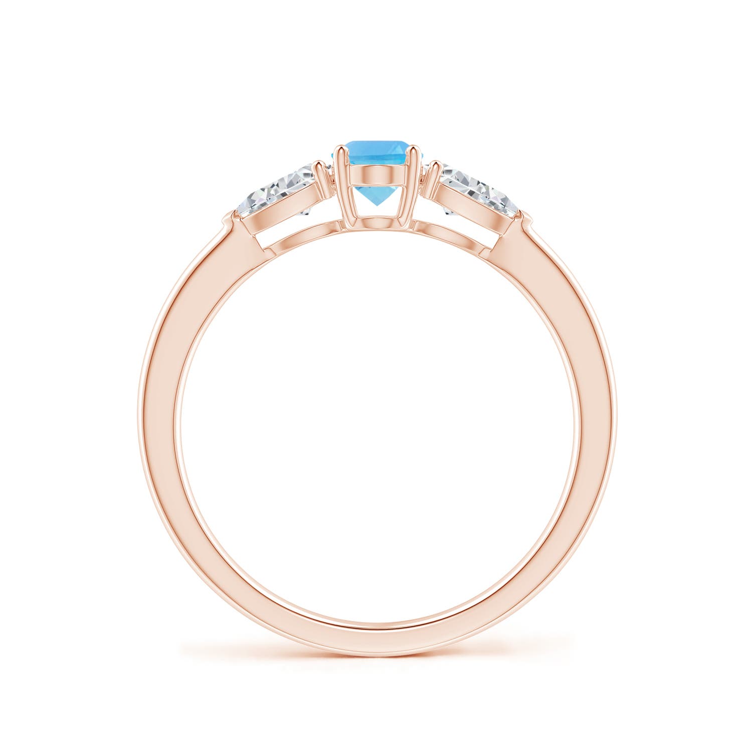 AA - Swiss Blue Topaz / 0.94 CT / 14 KT Rose Gold