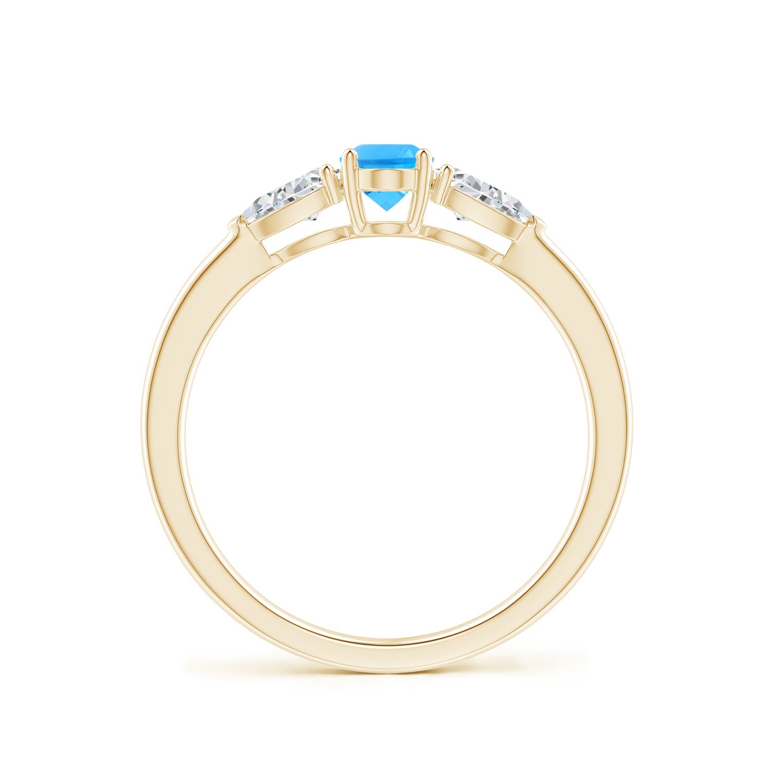 AAAA - Swiss Blue Topaz / 0.94 CT / 14 KT Yellow Gold