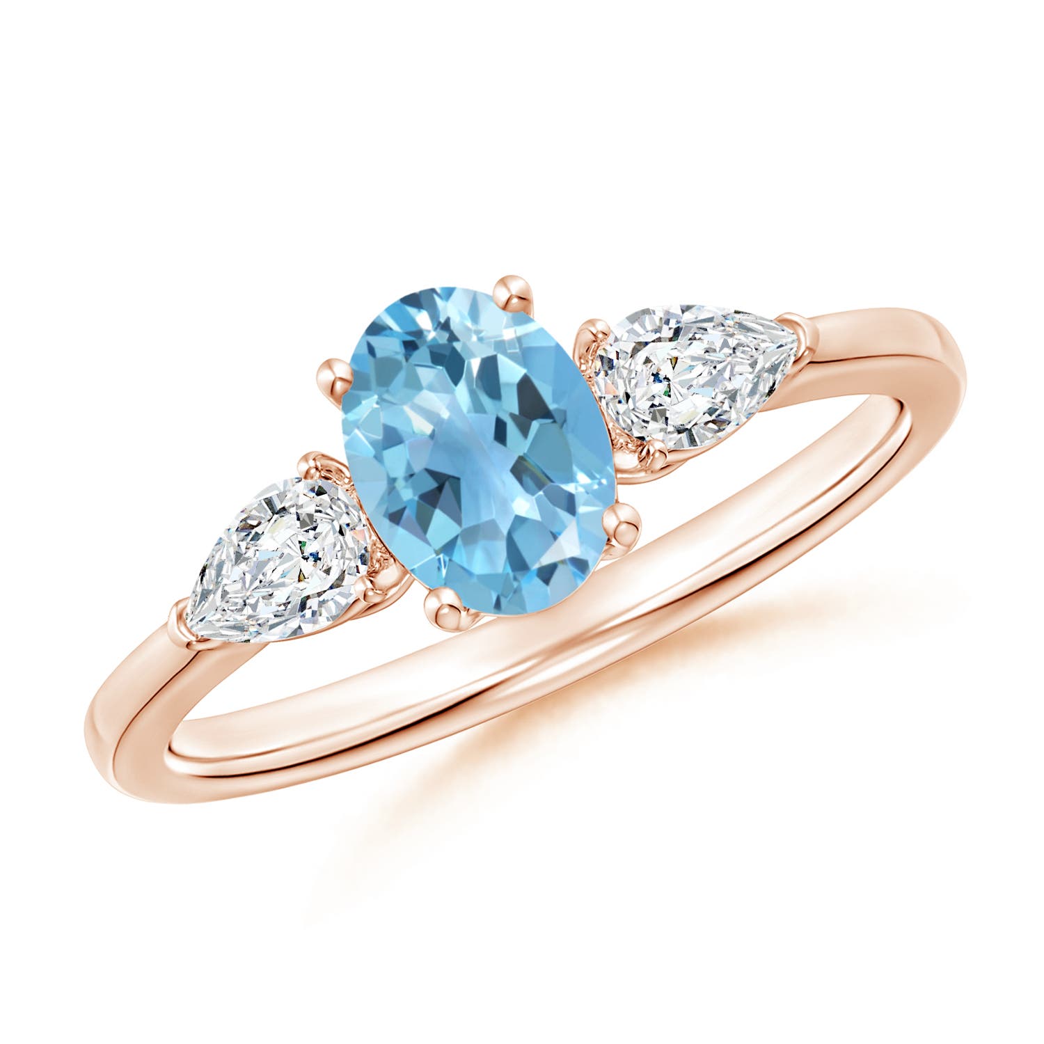 A - Swiss Blue Topaz / 1.35 CT / 14 KT Rose Gold