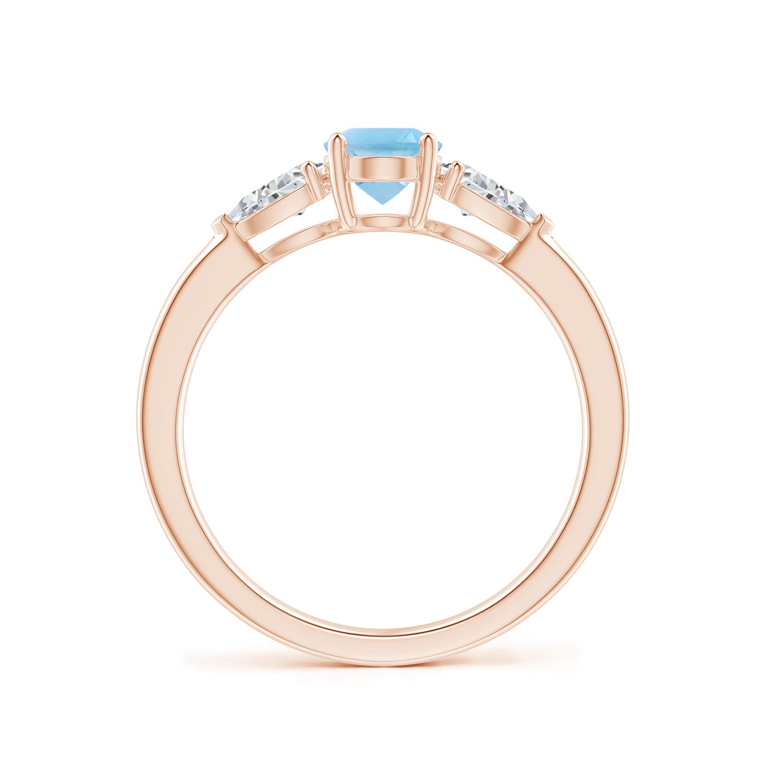 A - Swiss Blue Topaz / 1.35 CT / 14 KT Rose Gold