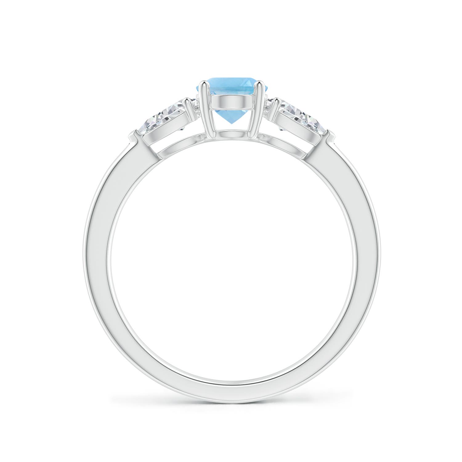 A - Swiss Blue Topaz / 1.35 CT / 14 KT White Gold